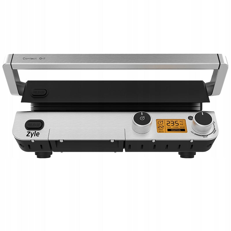Electric Grill Toaster Panini Zyle 2000W LCD Removable Plates Packaging status original