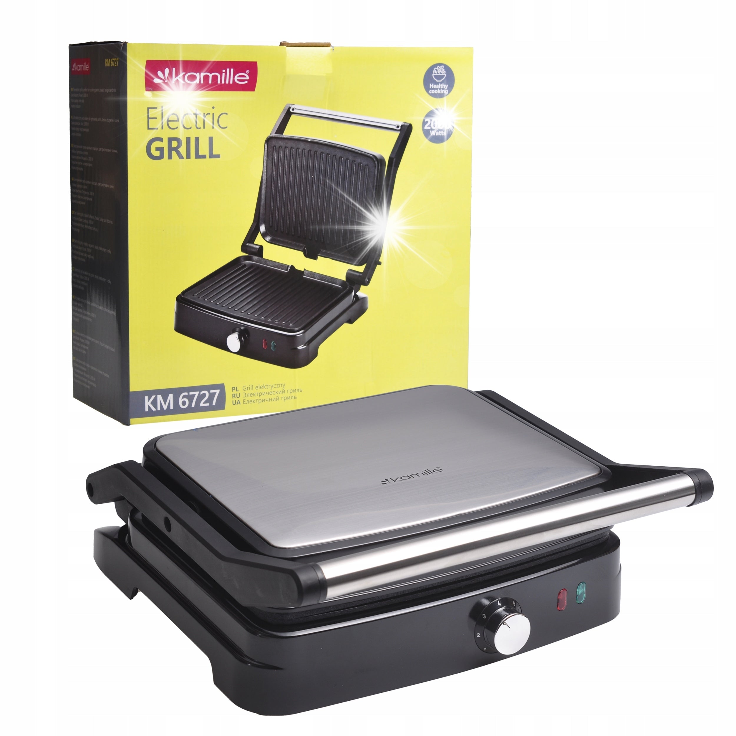 Electric Grill Tortilla Sandwich Toaster 2000W KAMILLE