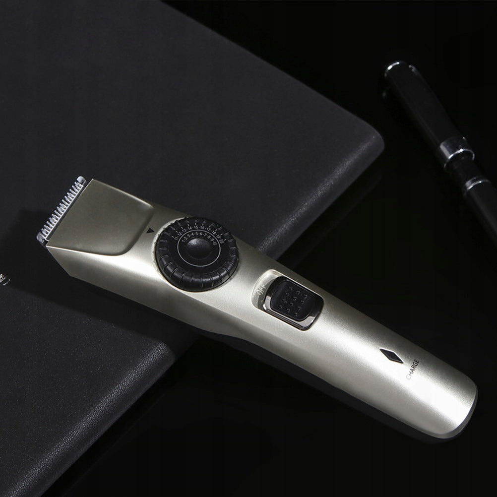 Electric Hair Clipper and Beard Trimmer USB Rechargeable with Low Noise Dominant color silver/gray