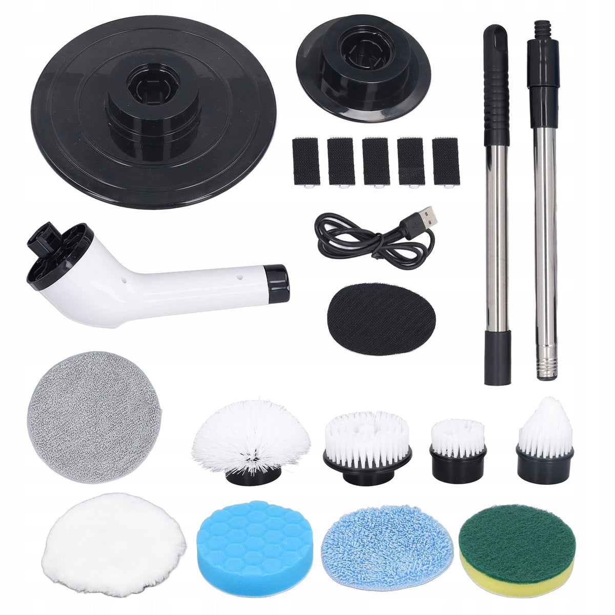Electric Hand Brush Adjustable Extension Handle Powerful X2