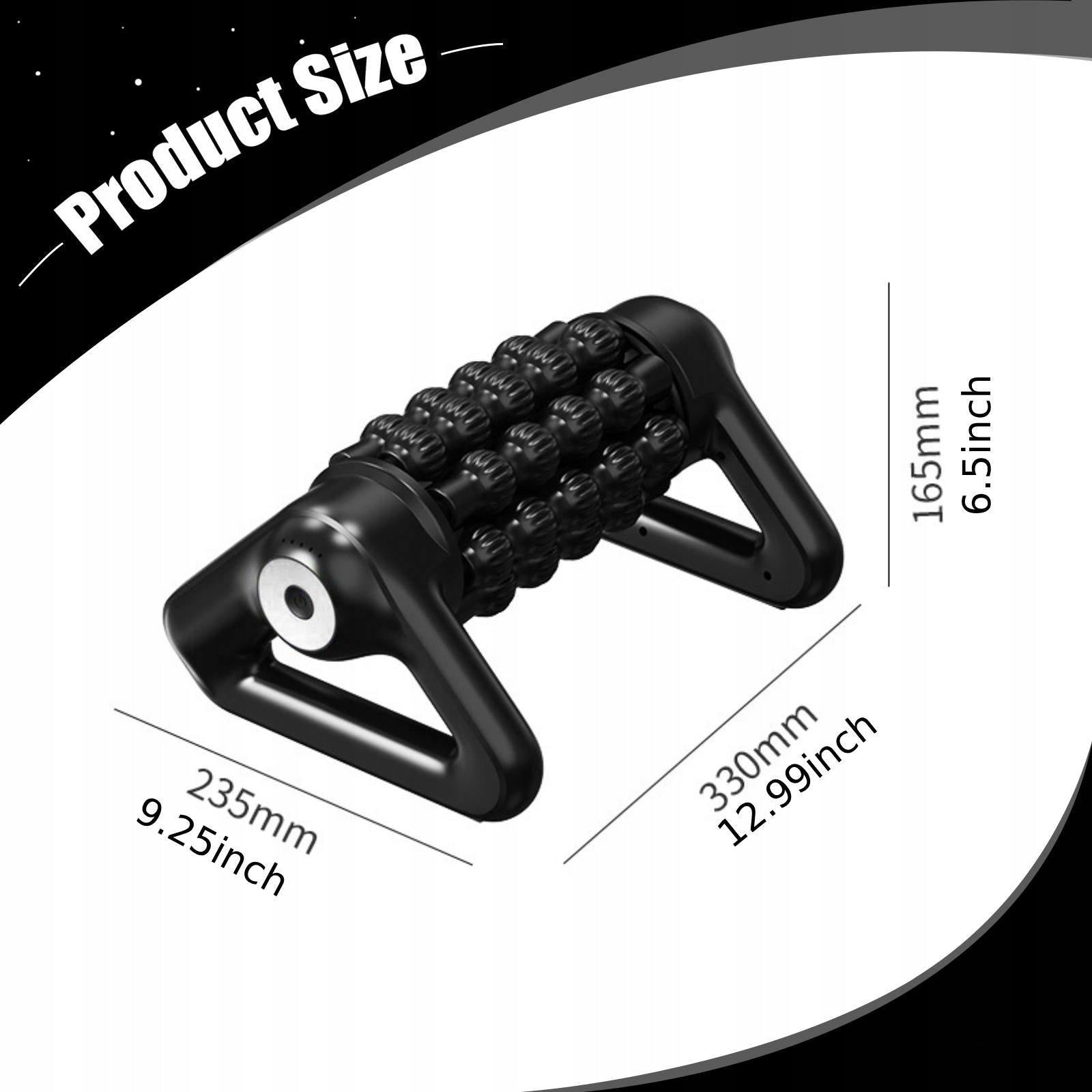 Electric Handheld Rolling Massager Ideal Gift Full Body Black and Silver Medical device no