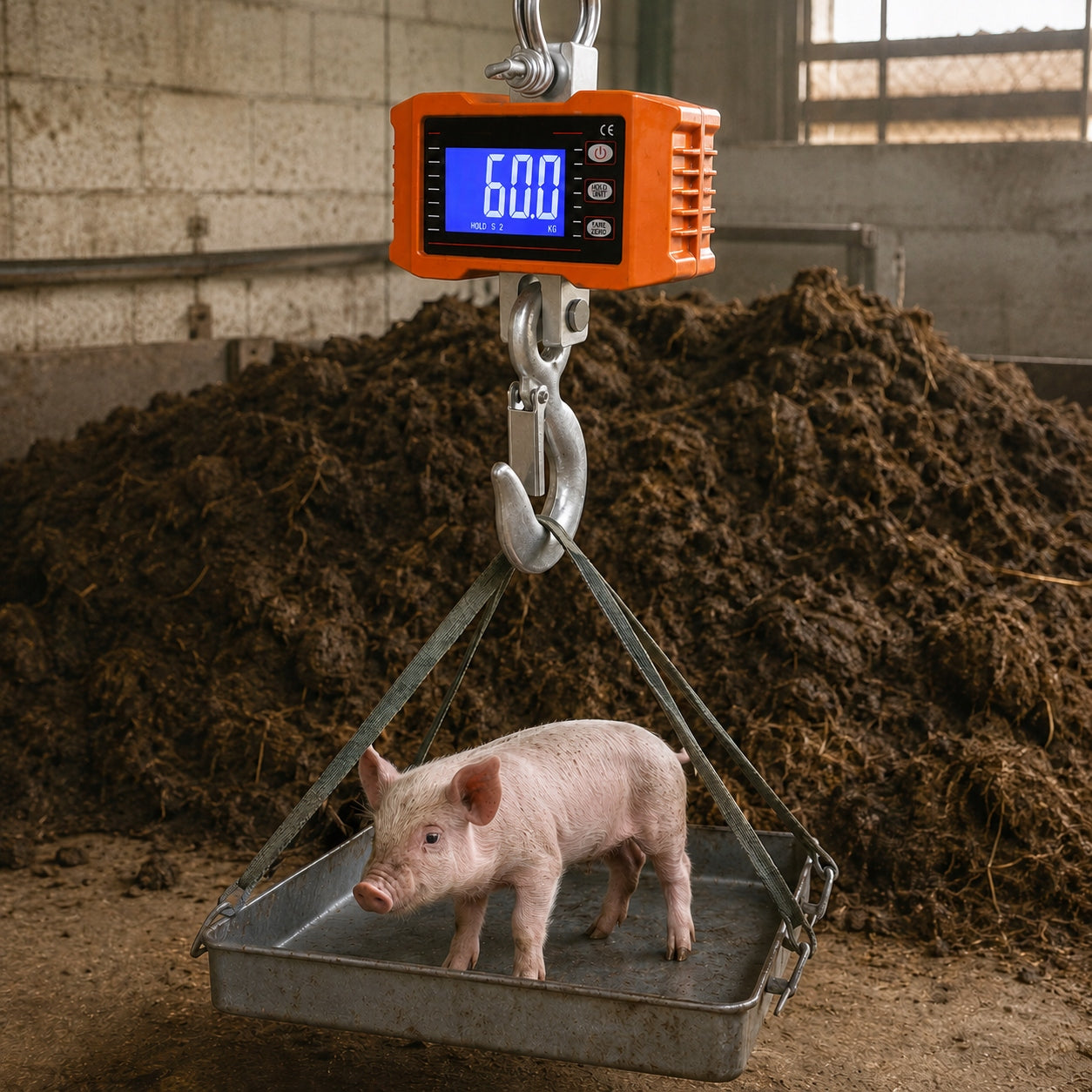 Electric Hanging Storage Hook Scale 2T Tony 2000kg LCD Hook BIG BAG Manufacturer code WAGA HAKOWA 2000 KG