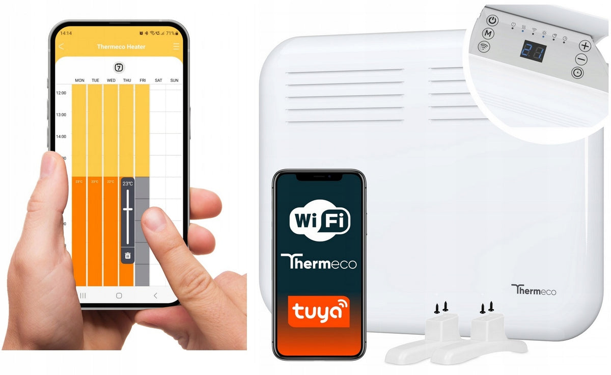 Electric Heater Eco 2000W Energy Efficient WiFi Smart Standing Hanging Packaging status original
