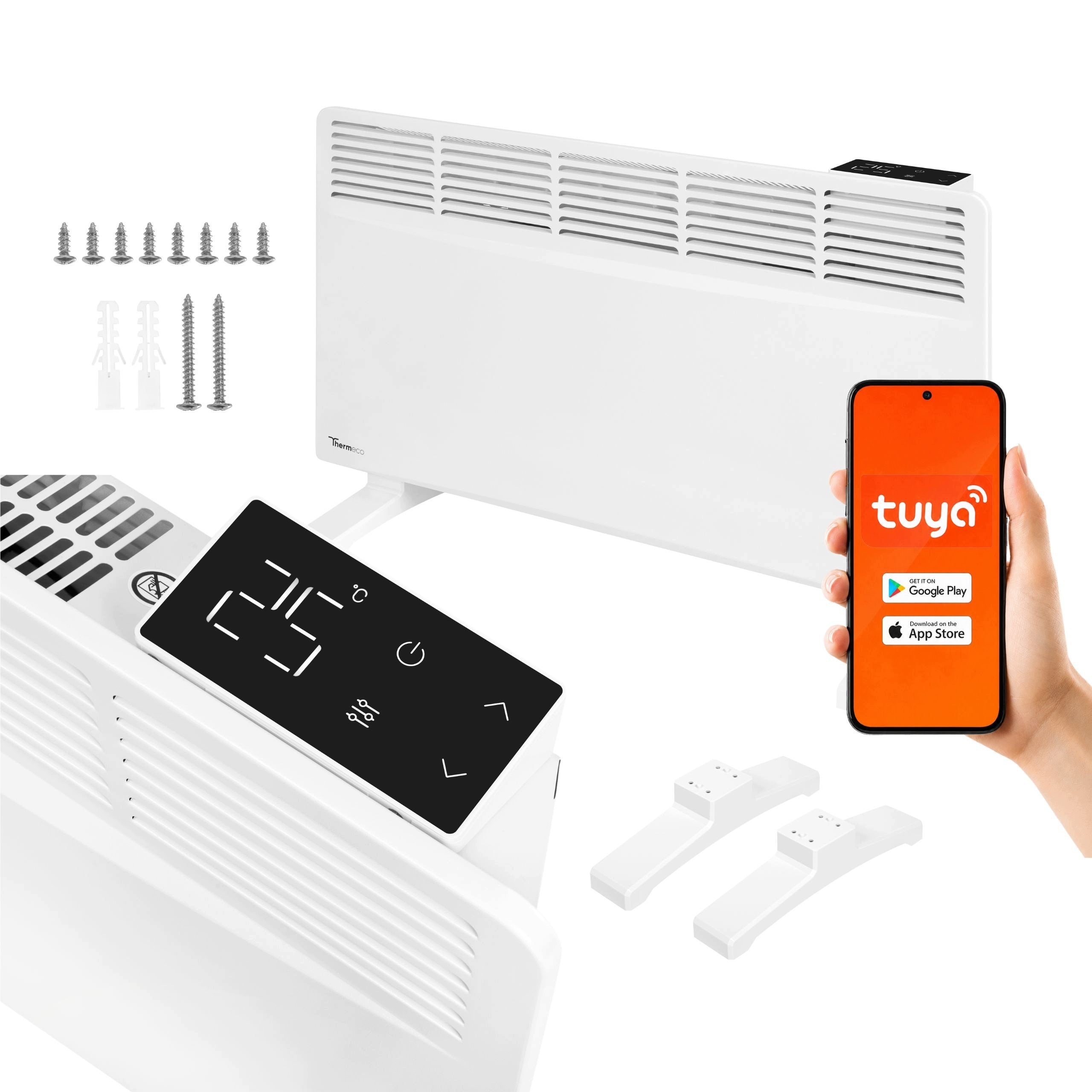 Electric Heater Energy Efficient Convector Portable Wifi 2000W NUO+