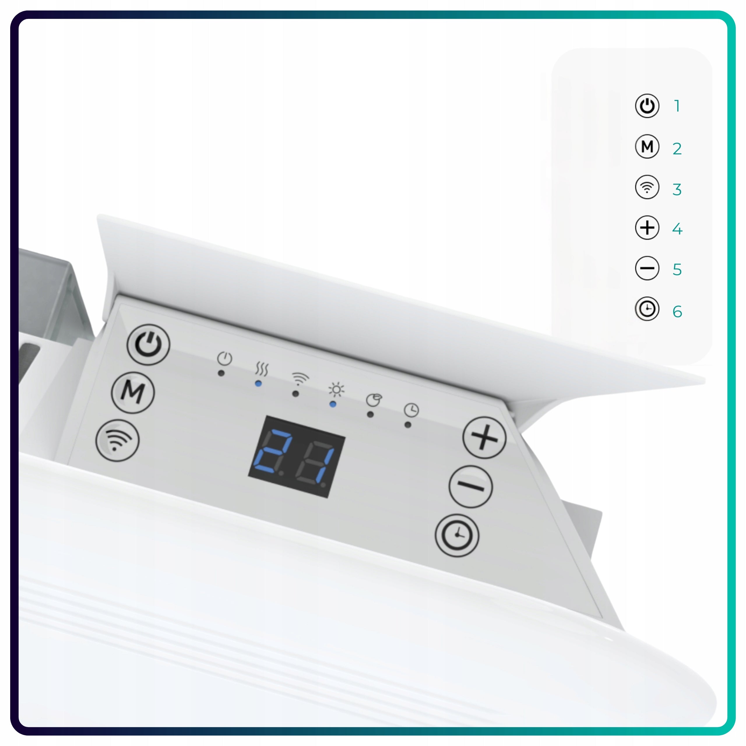 Electric Heater Energy Efficient Wall Convector 2000W White Wifi Manufacturer code 5904326930513