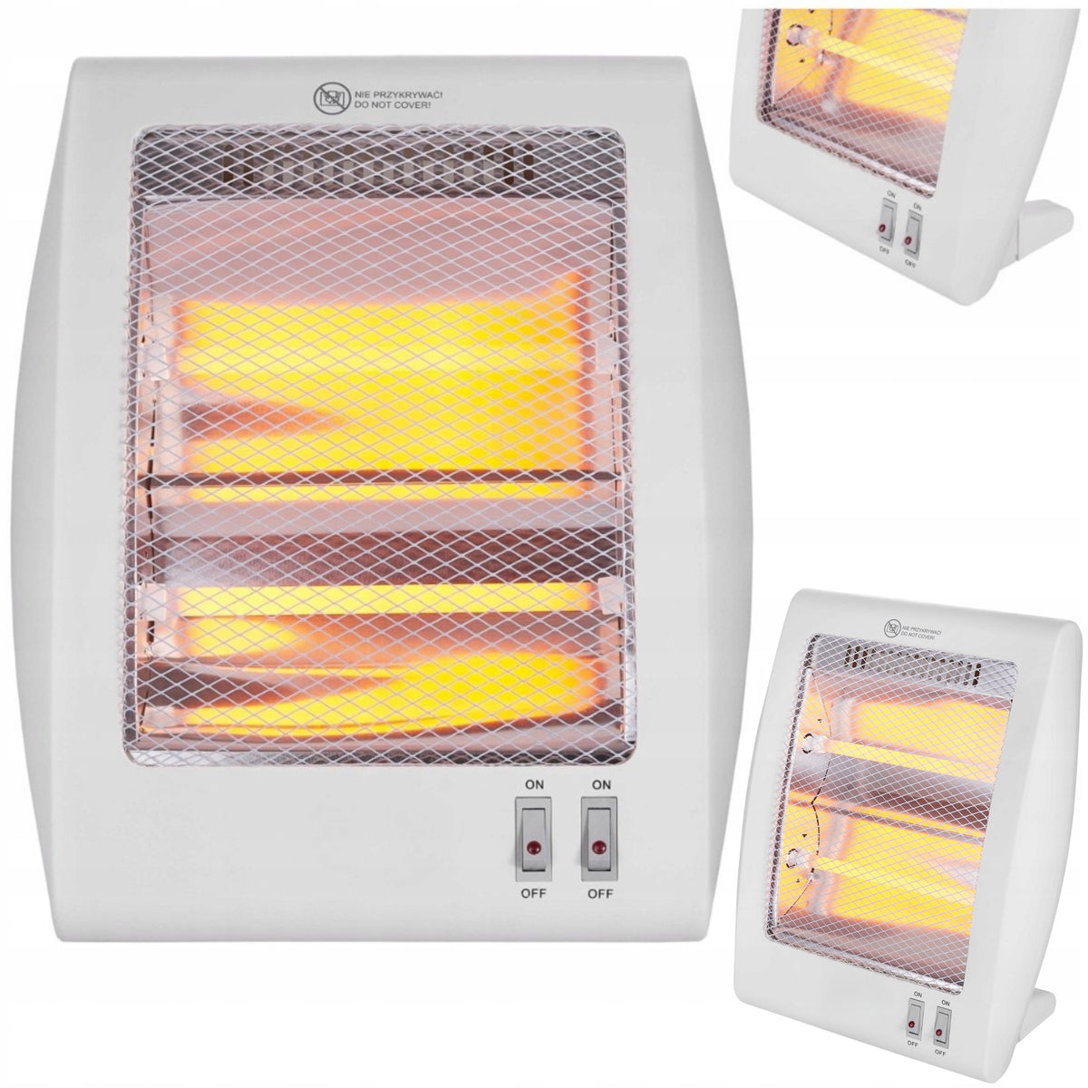 Electric Heater Quartz Radiator Farelka Stove White 400W/800W