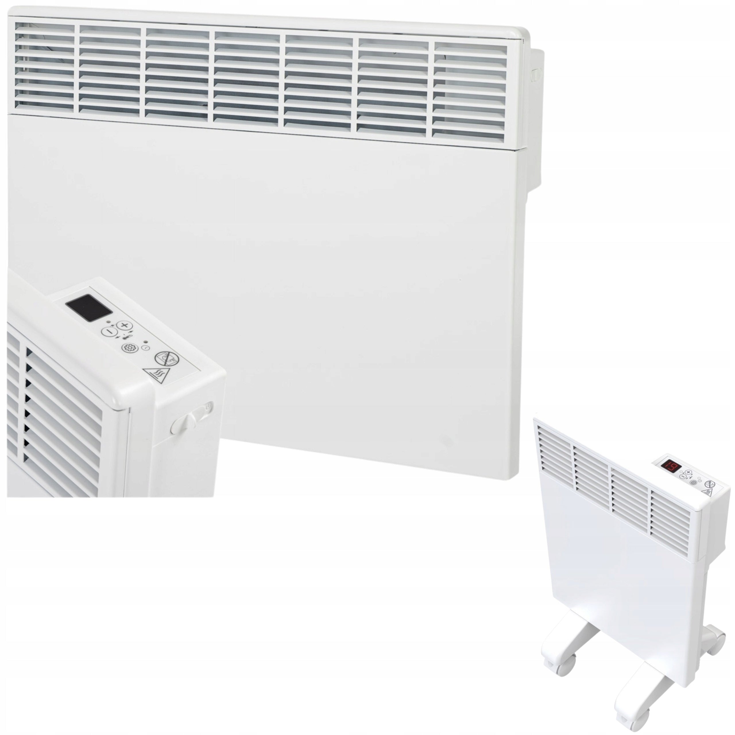 Electric Heater Thermostat Wall Programmer Portable 2000W White
