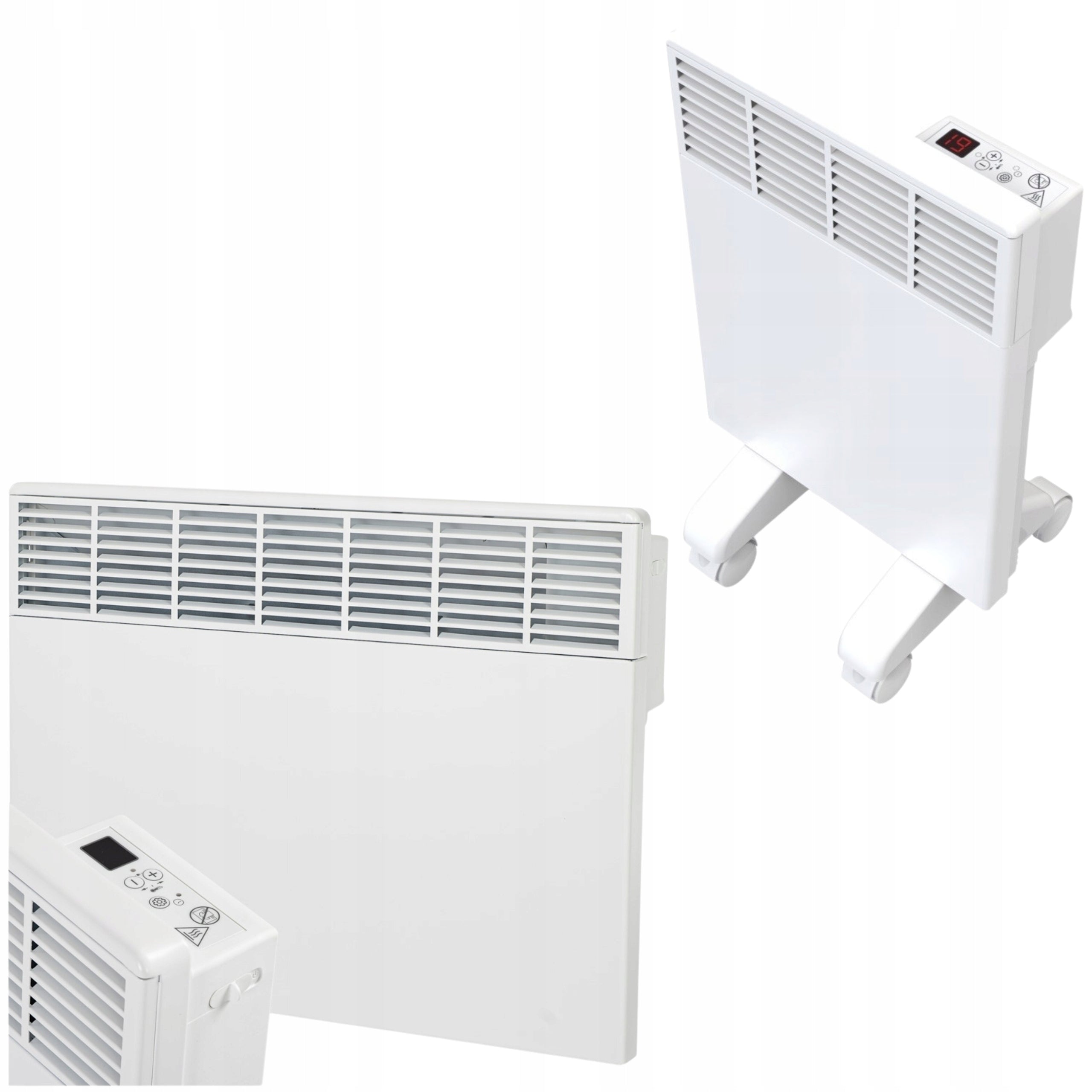 Electric Heater Thermostat Wall Programmer Portable White 2000W