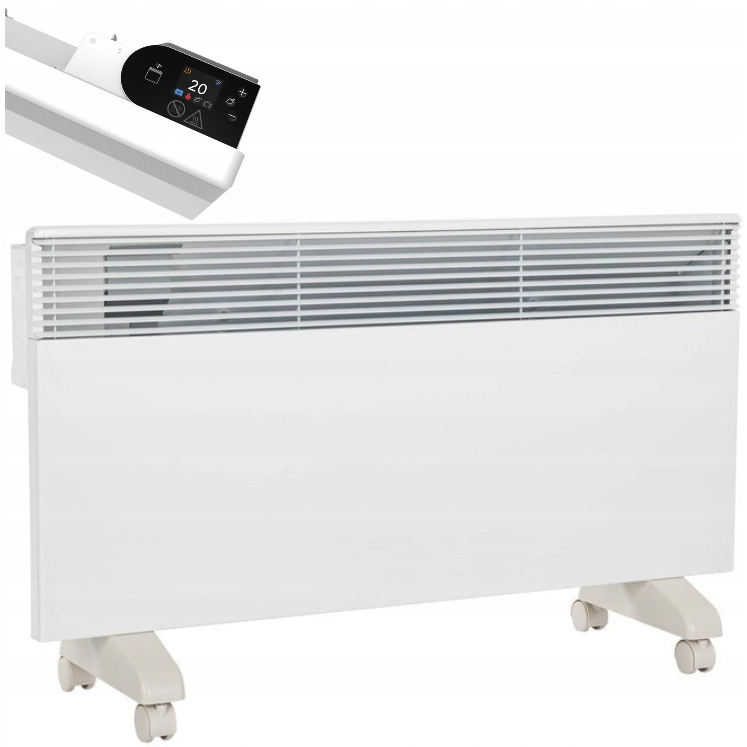 Electric Heater Thermostat Wall Programmer Solid WiFi 2500W White