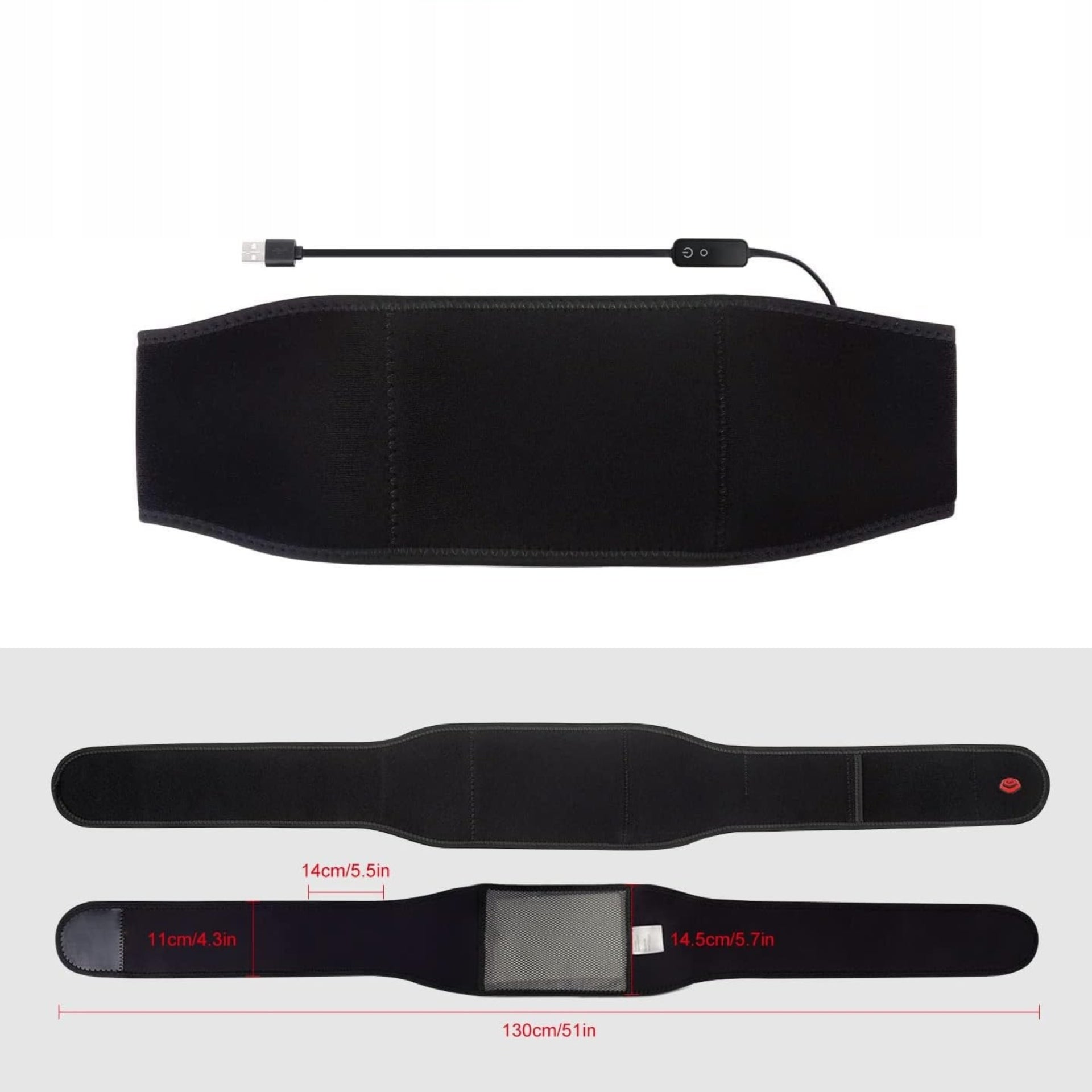 Electric Heating Belt for Back Pain of Muscle Lumbar Graphene Time 130x14cm Medical device no