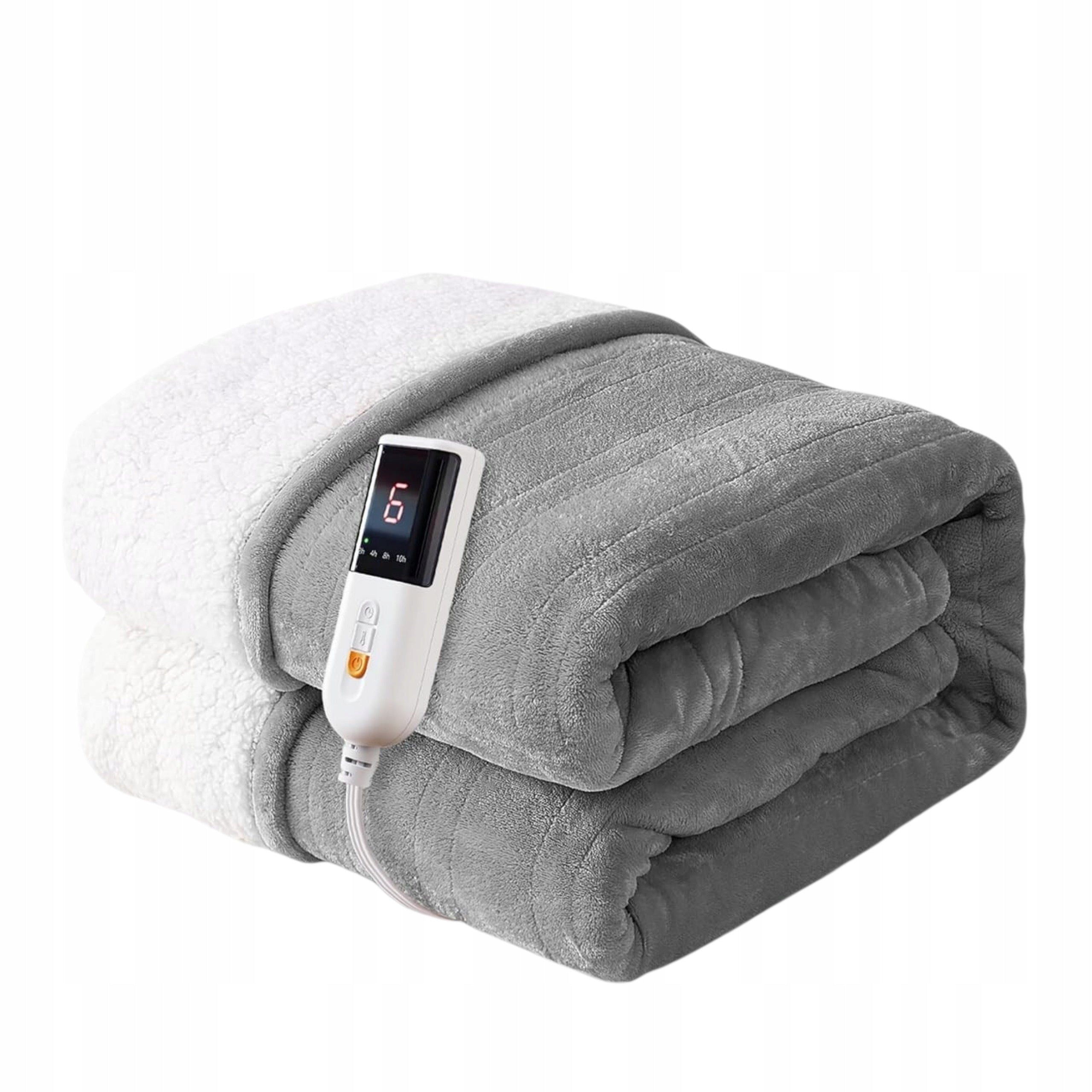 Electric Heating Blanket 130x180 Grey 6 Degree Timer Warm Heated Medical device no
