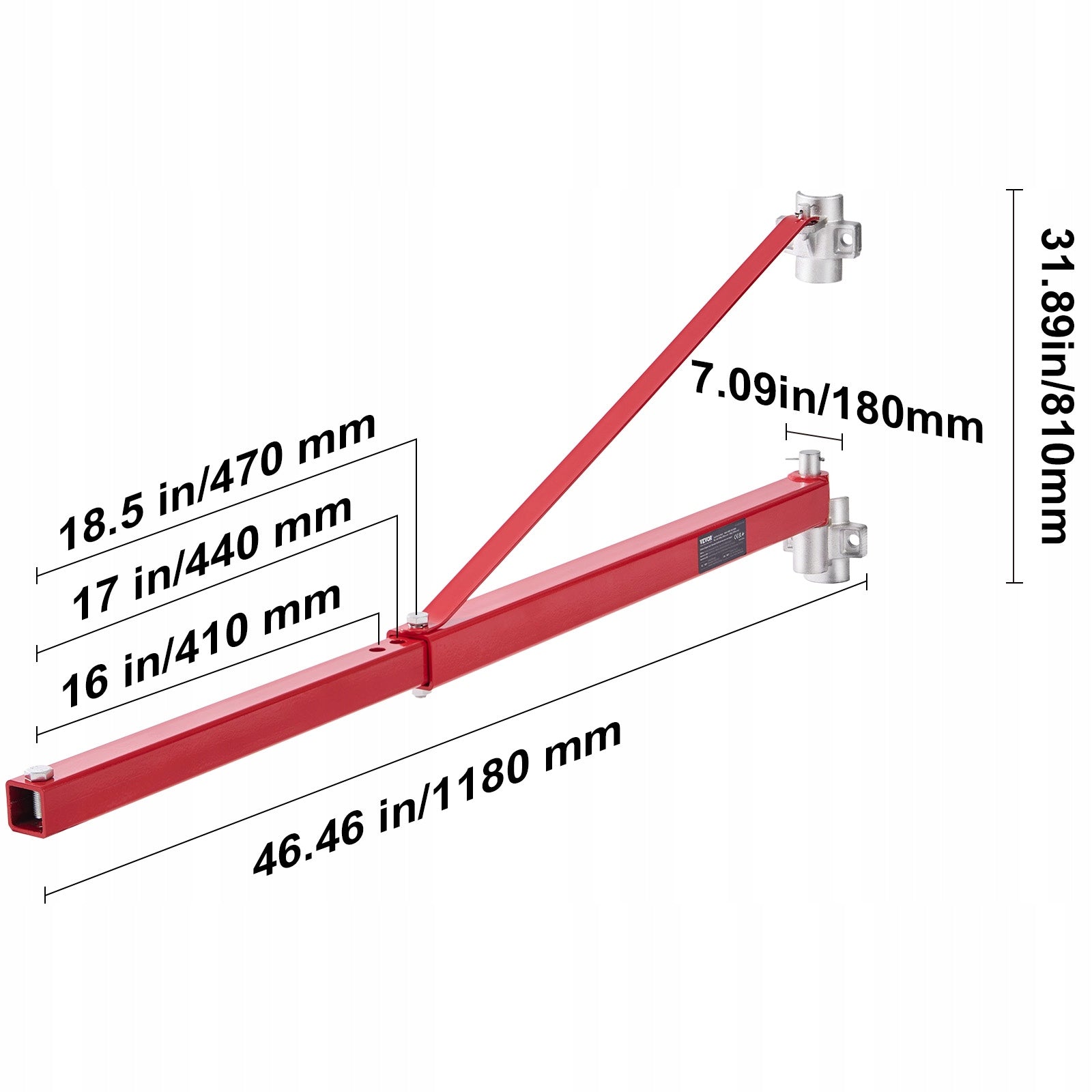 Electric Hoist Support Arm 600kg Steel 180° Swivel For Workshop Garage Brand no brand