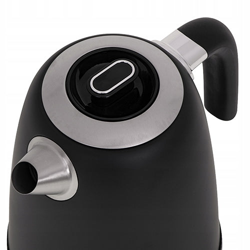 Electric Kettle 1,7L Temperature Control Metal STAINLESS STEEL Model CZAJNIK STAL SZLACHETNA CZARNY AFS234