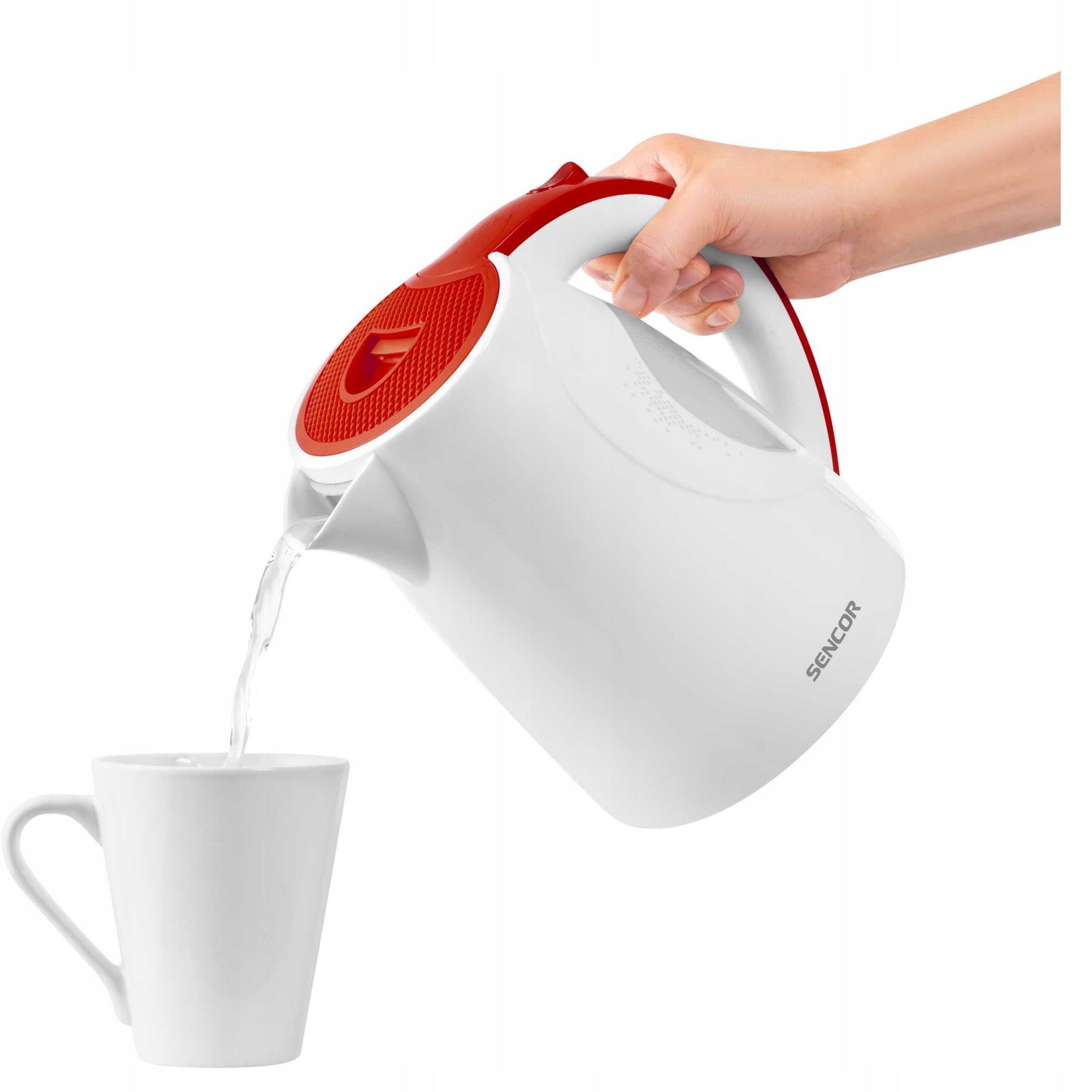 Electric Kettle CLASSIC Sencor SWK 1515RD STIX360 1,5L 2200W Red Communications water level indicator