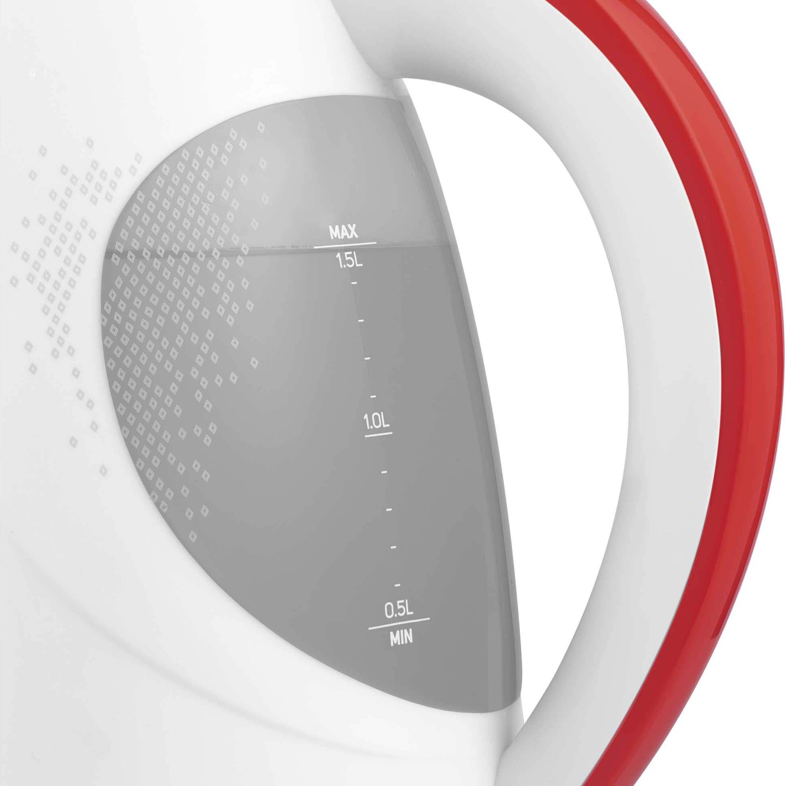 Electric Kettle CLASSIC Sencor SWK 1515RD STIX360 1,5L 2200W Red Safety automatic shutdown when removed from the base