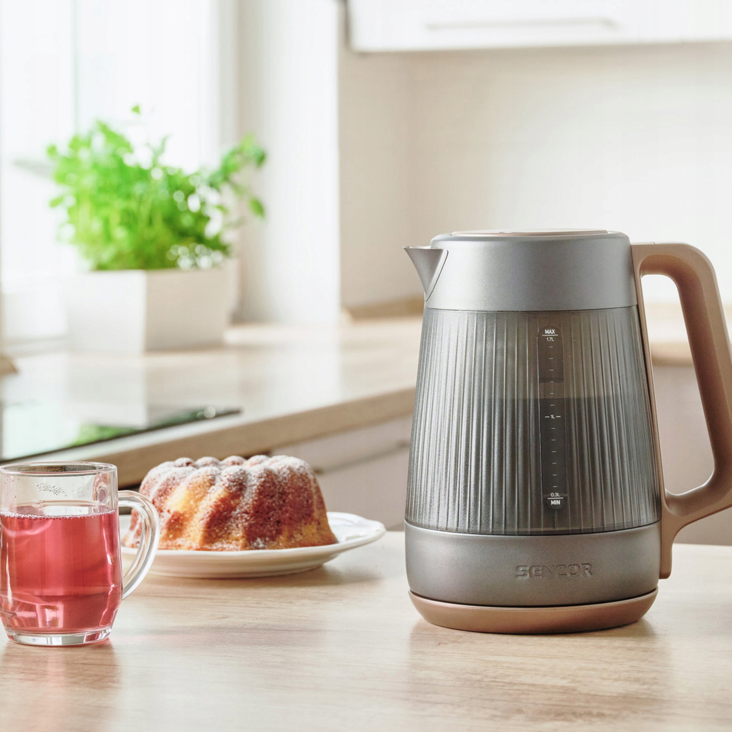 Electric Kettle Double Wall Settings 35-100 DEGREE 1,7Liter SWK 0931BK Model SWK 0931BK