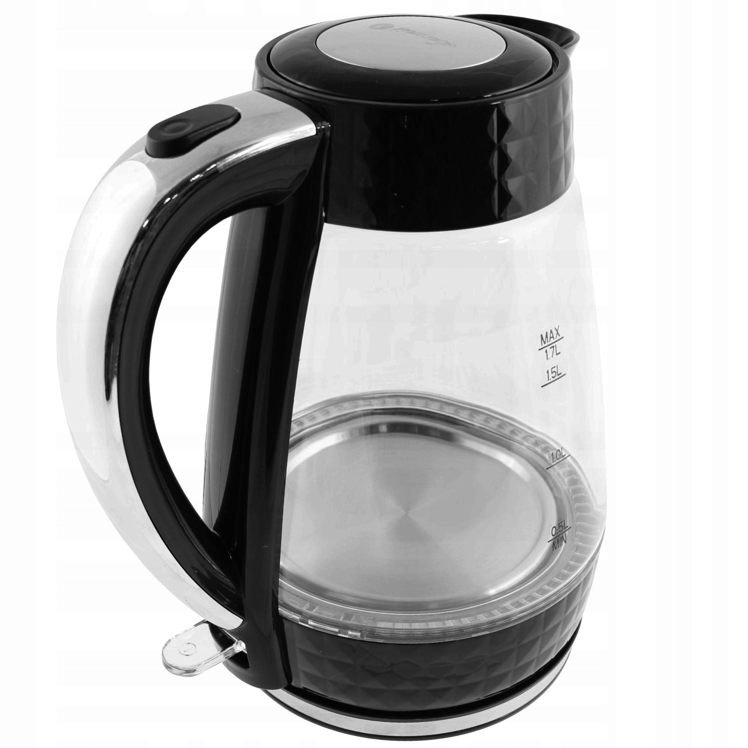 Electric Kettle Glass Wireless Silent ŁUCZNIK 1,7L 2200W Black Power 2200 W