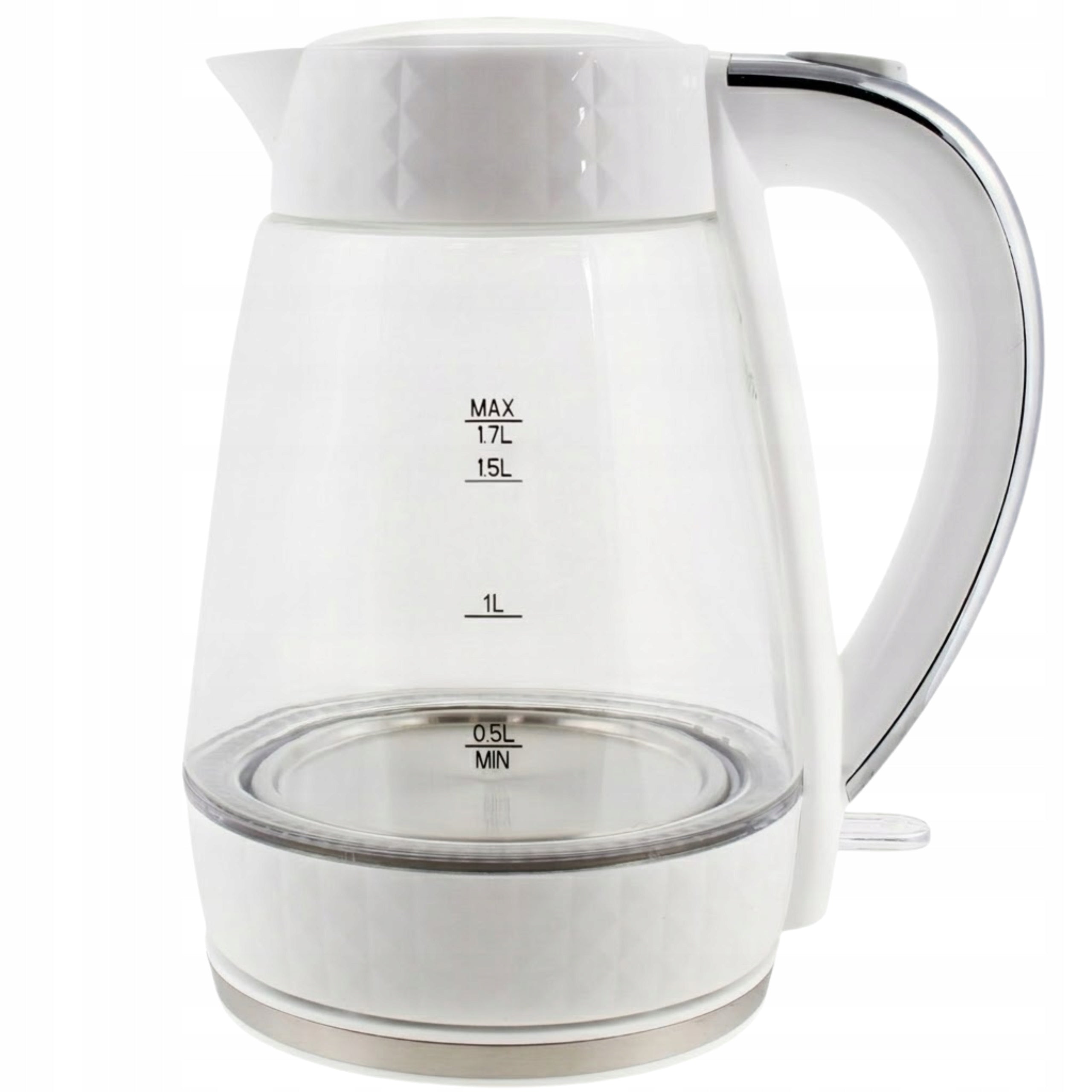 Electric Kettle Glass Wireless Silent ŁUCZNIK 1,7L 2200W White Brand Łucznik