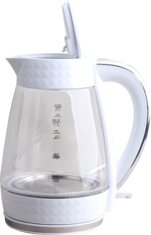 Electric Kettle Glass Wireless Silent ŁUCZNIK 1,7L 2200W White Capacity 1.7 l