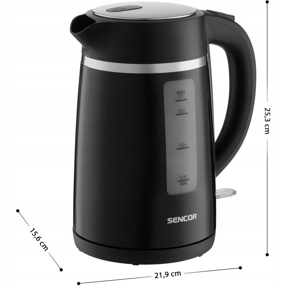 Electric Kettle Sencor SWK 2710BK 1,7Liter 2200W ELEGANT BLACK Packaging status original