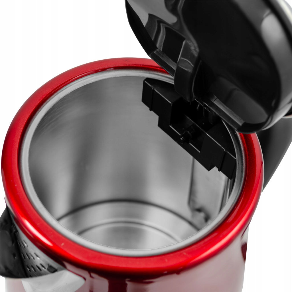 Electric Kettle Stainless Steel BERGMANN 1,7L 2200W Red Model FR010