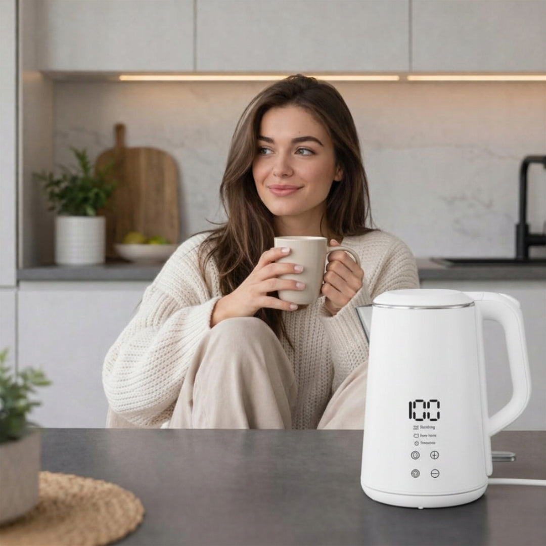 Electric Kettle Wireless 1,6 L Adjustable |Dechlorination |LED|White Packaging status original