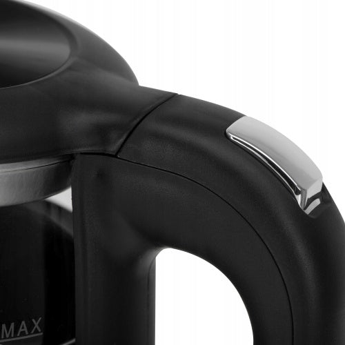 Electric Kettle Wireless Black Adjustable Temperature LED Glass Power 2200 W
