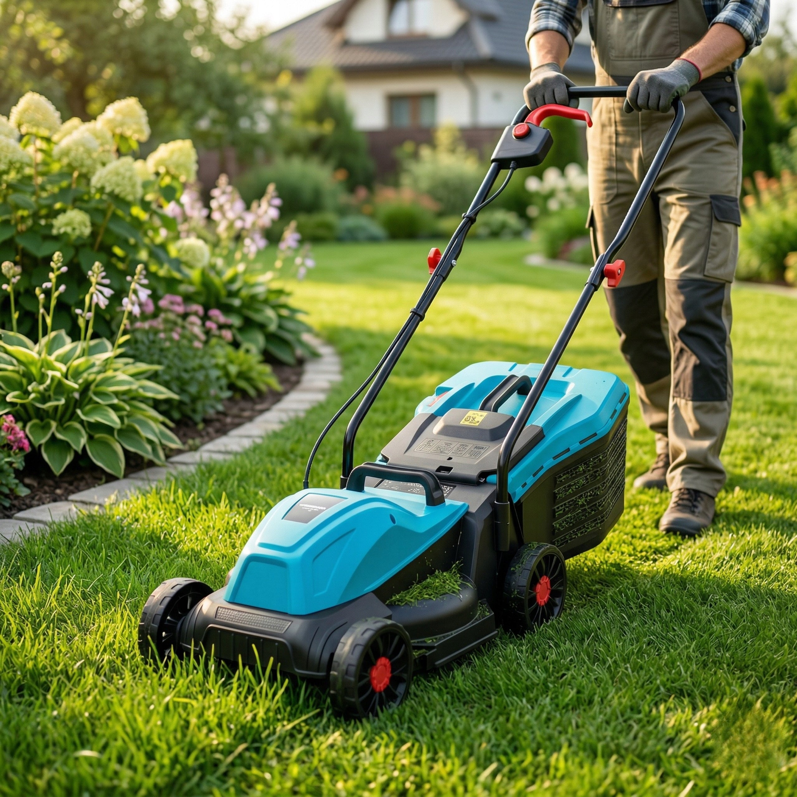 Electric Lawn Mower BLAUPUNKT 1800W 32cm Basket 30L Lightweight 3-Degree Basket with a basket