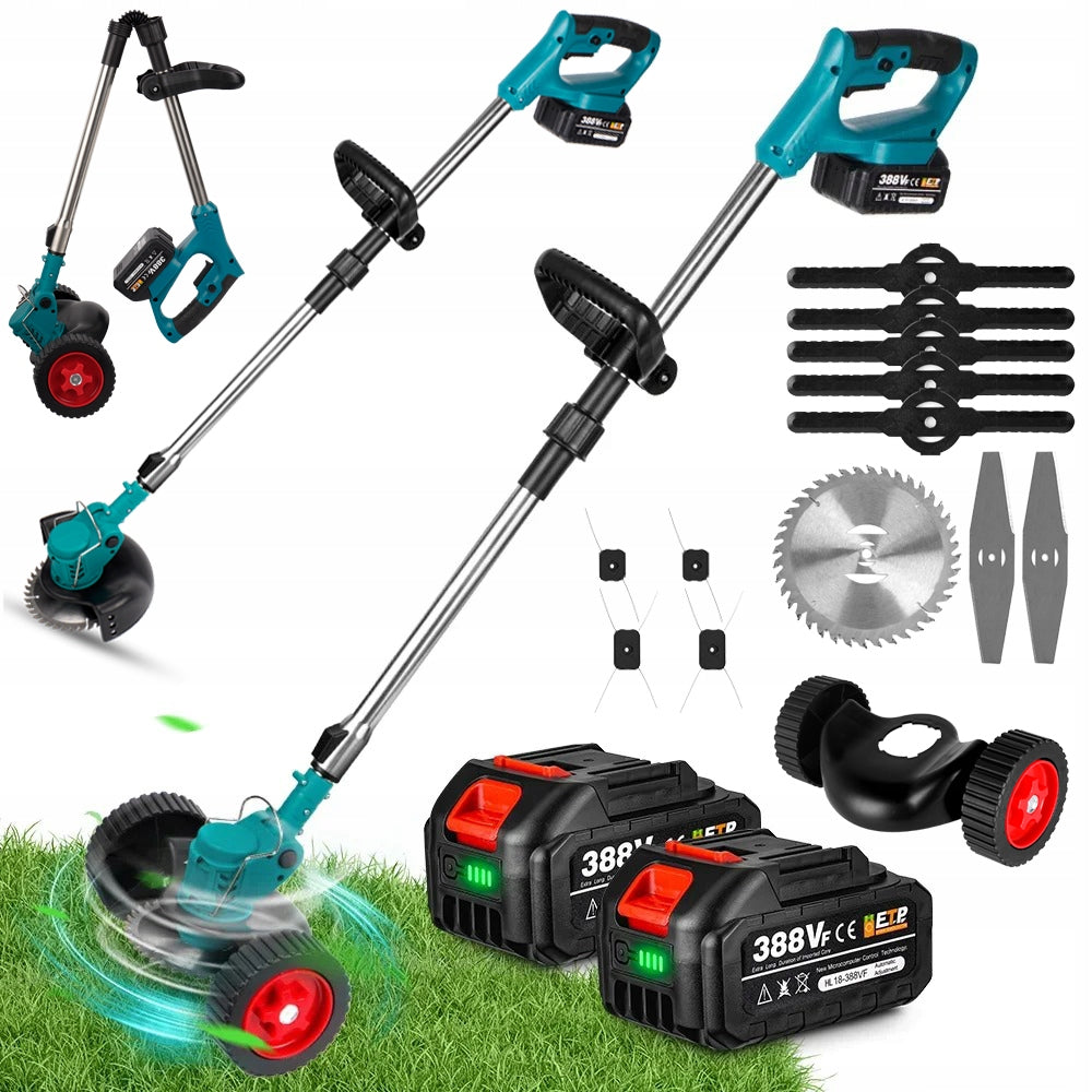 Electric Lawn Mower Handheld Length Adjustable Cutter Cordless Trimmer