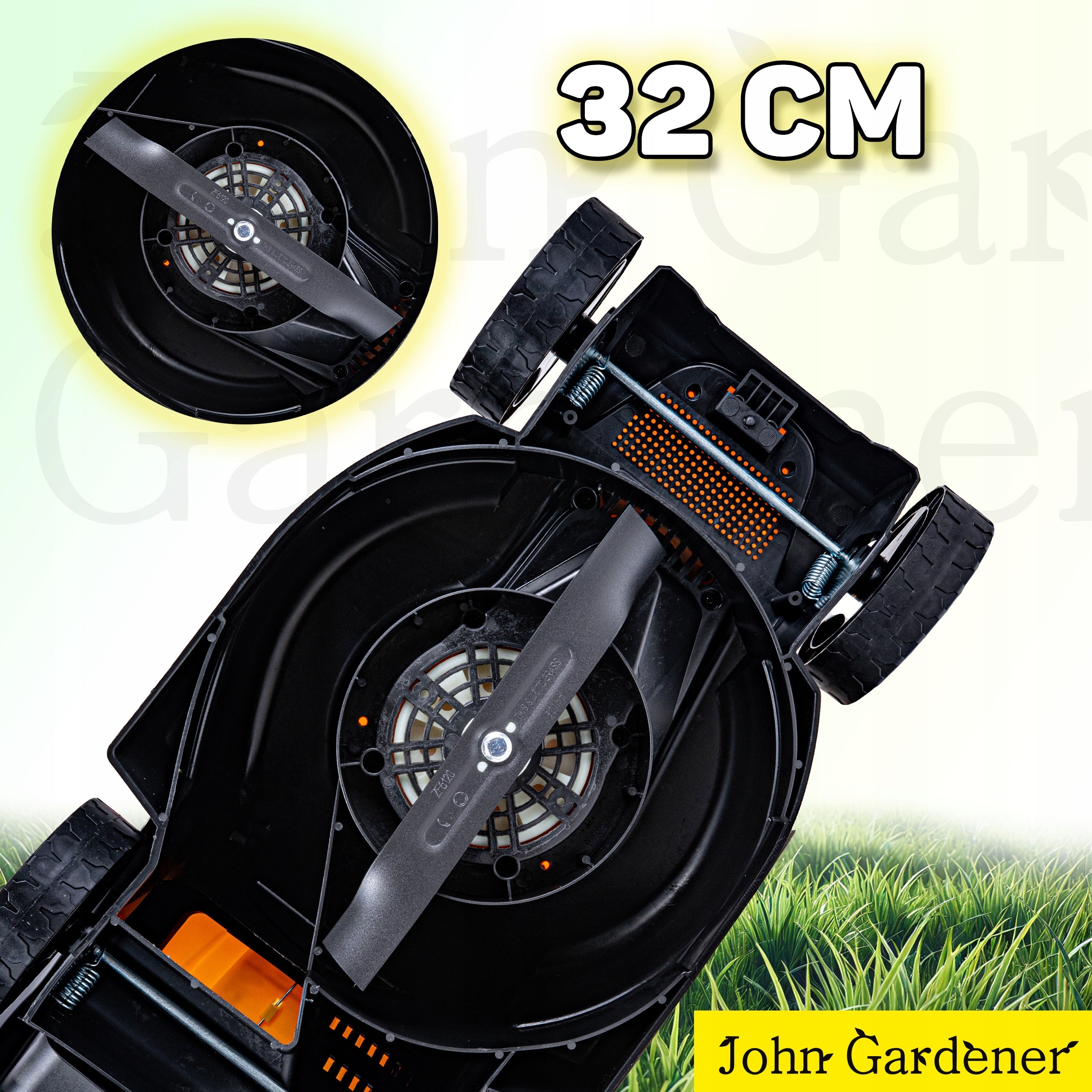 Electric Lawn Mower Strong 2000W 32cm Large Basket 30L Adjustable 3stp Basket capacity 30 l