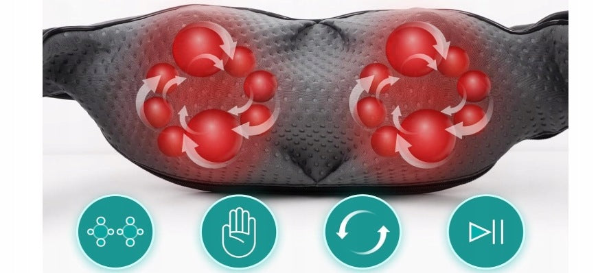 Electric Massager for Neck and Shoulders with Heating Function – Black Brand no brand