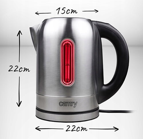 Electric Metal Kettle 1,7 L Various Functions Adjustable Temp LED Camry Power 2200 W
