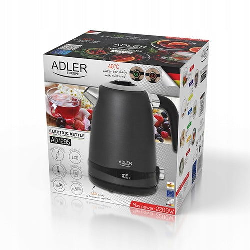Electric Metal Kettle with Temperature Control LCD Grey 1.7L STRIX Capacity 1.7 l