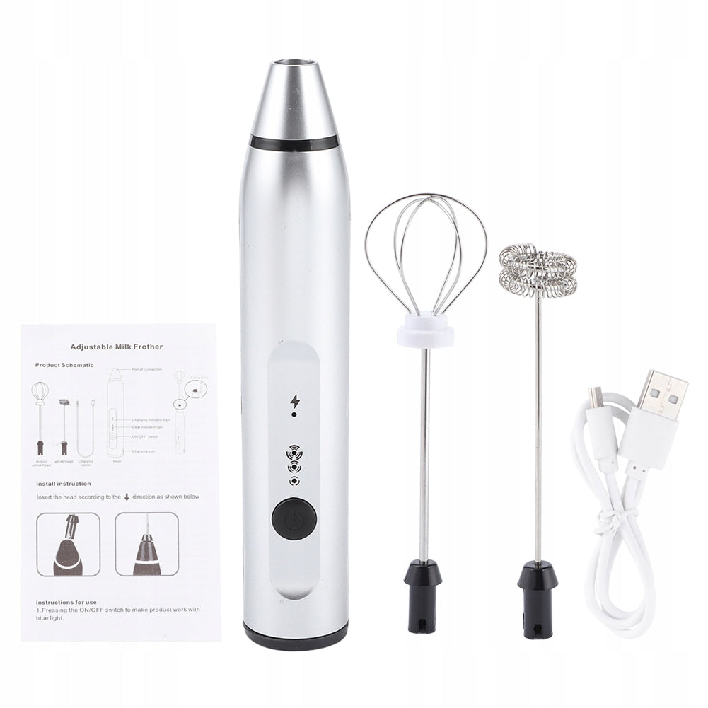 Electric Milk frother, smart manual egg beater with 3