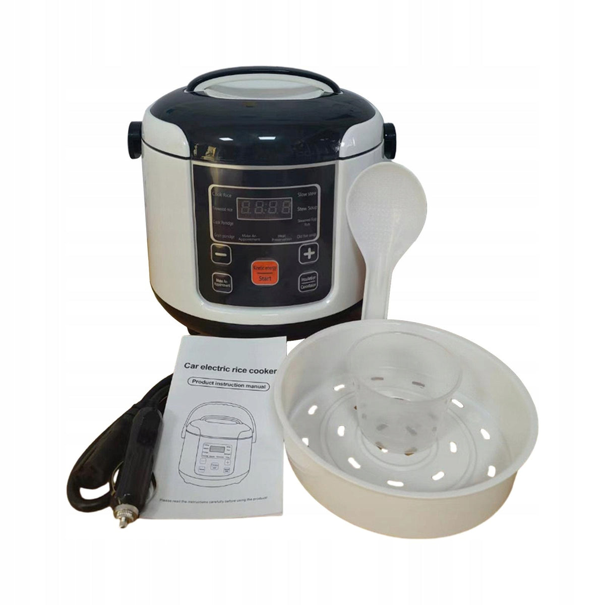 Electric Mini Rice Cooker Auto Keep Warm Fast Cooking Heating 12V for Cars Dominant color other