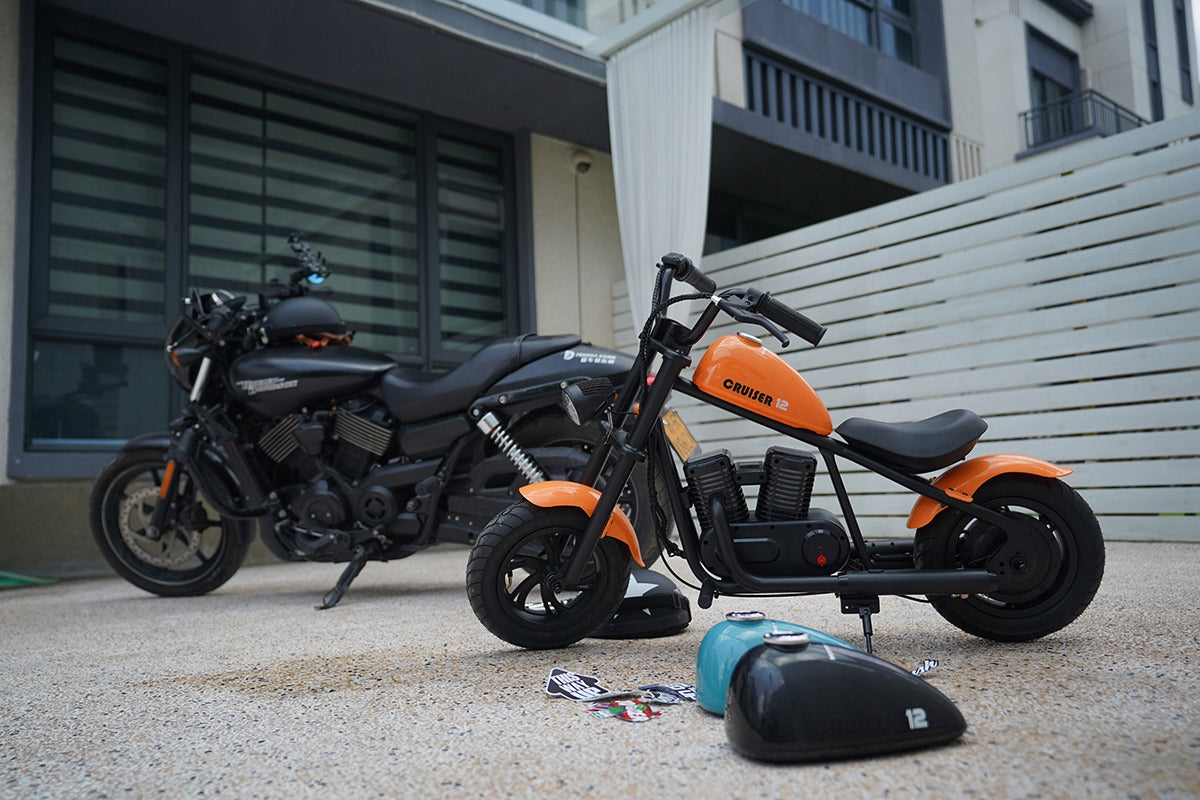 Electric Motor Chopper for Kids Hyper Gogo Cruiser 12Plus ORANGE Manufacturer code HG1020472 Motocykl elektryczny dla dziecka