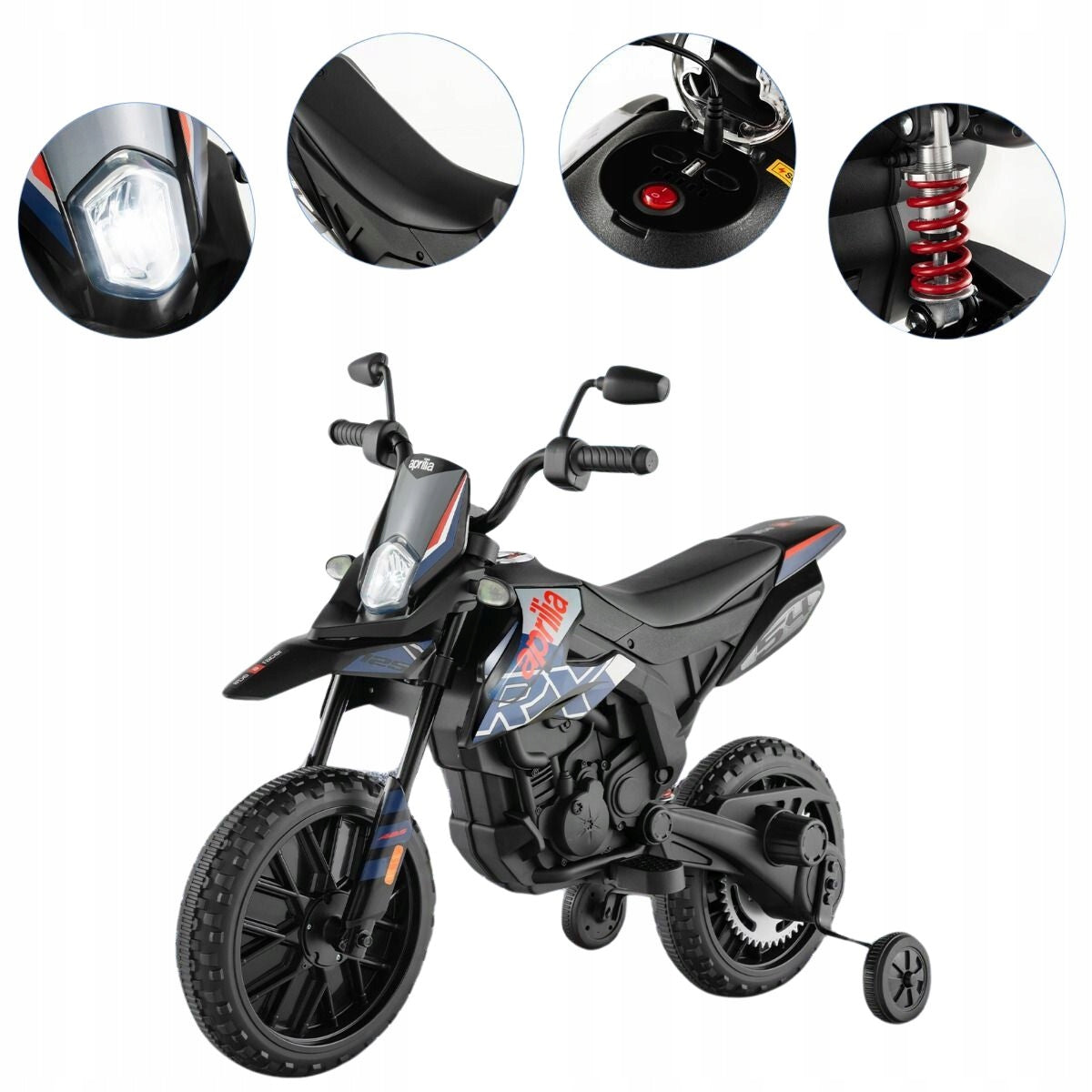 Electric Motorcycle Aprilia 12V Battery Vehicle for Kids Maximum speed 6 km/h