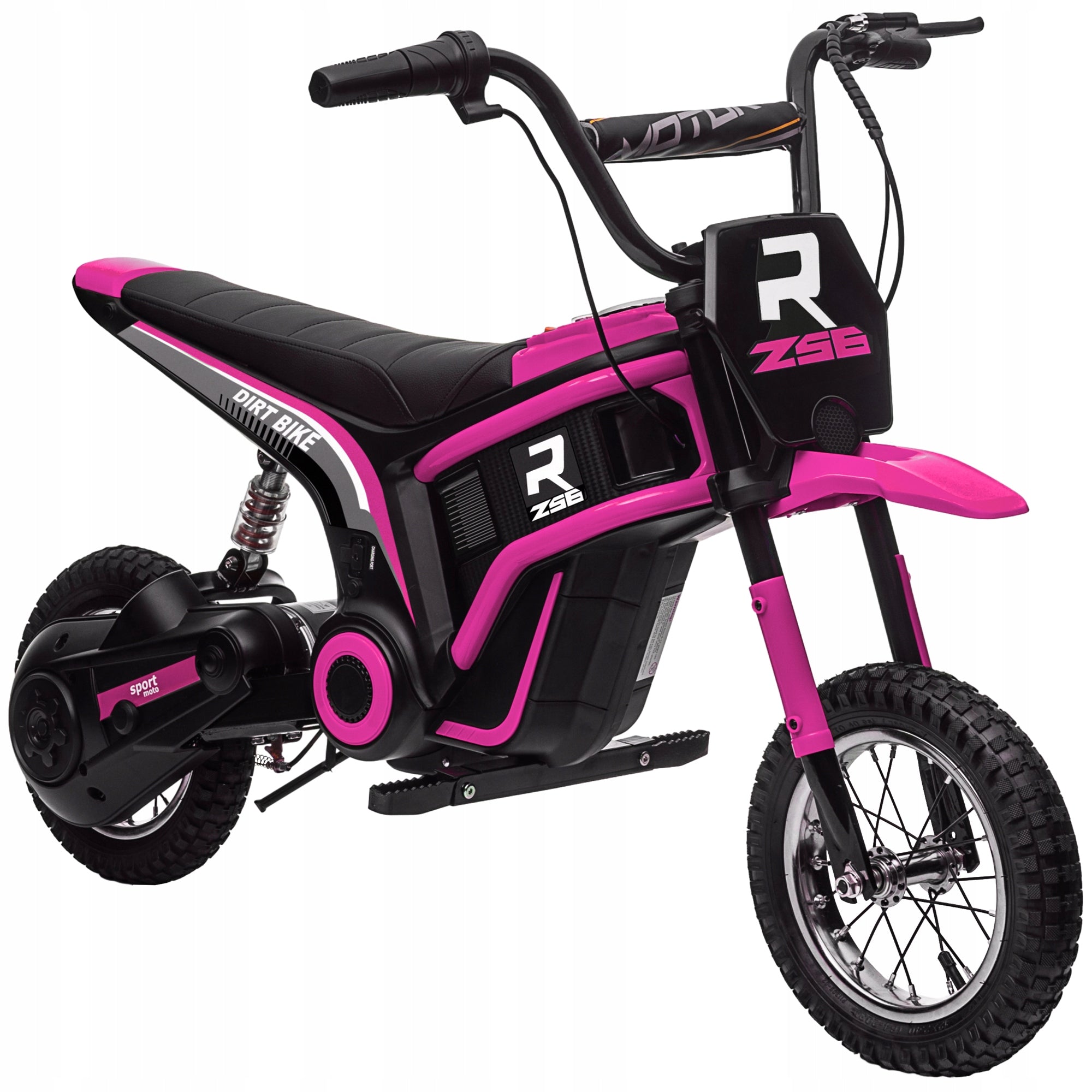 Electric Motorcycle for Children 24V with Horn, Light 8-16 km/h Pink