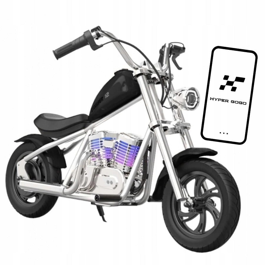 Electric Motorcycle for Kids Hyper Gogo Cruiser 12 Plus WITH APPLICATION BLACK Manufacturer code HG1045894
