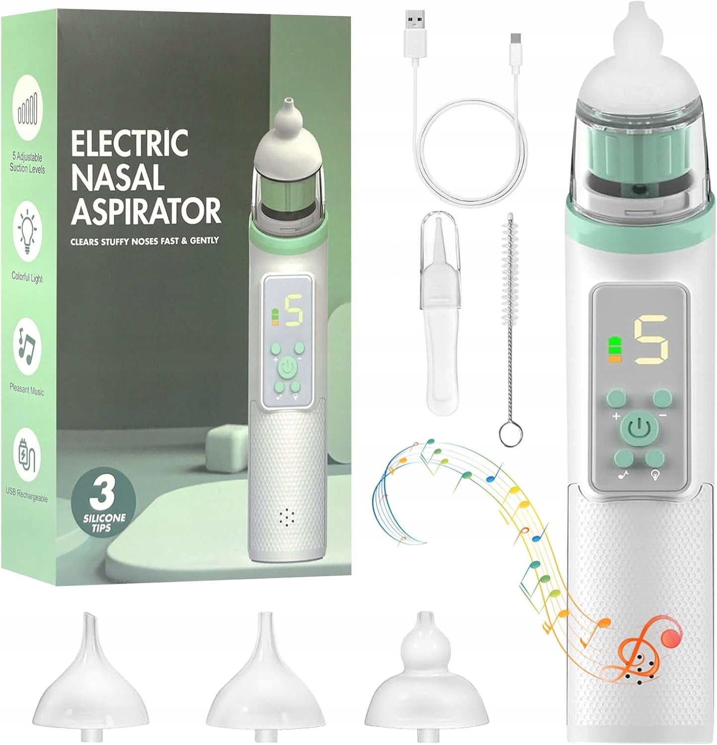 Electric Nose Aspirator X60S 5V 10ml Silicone USB