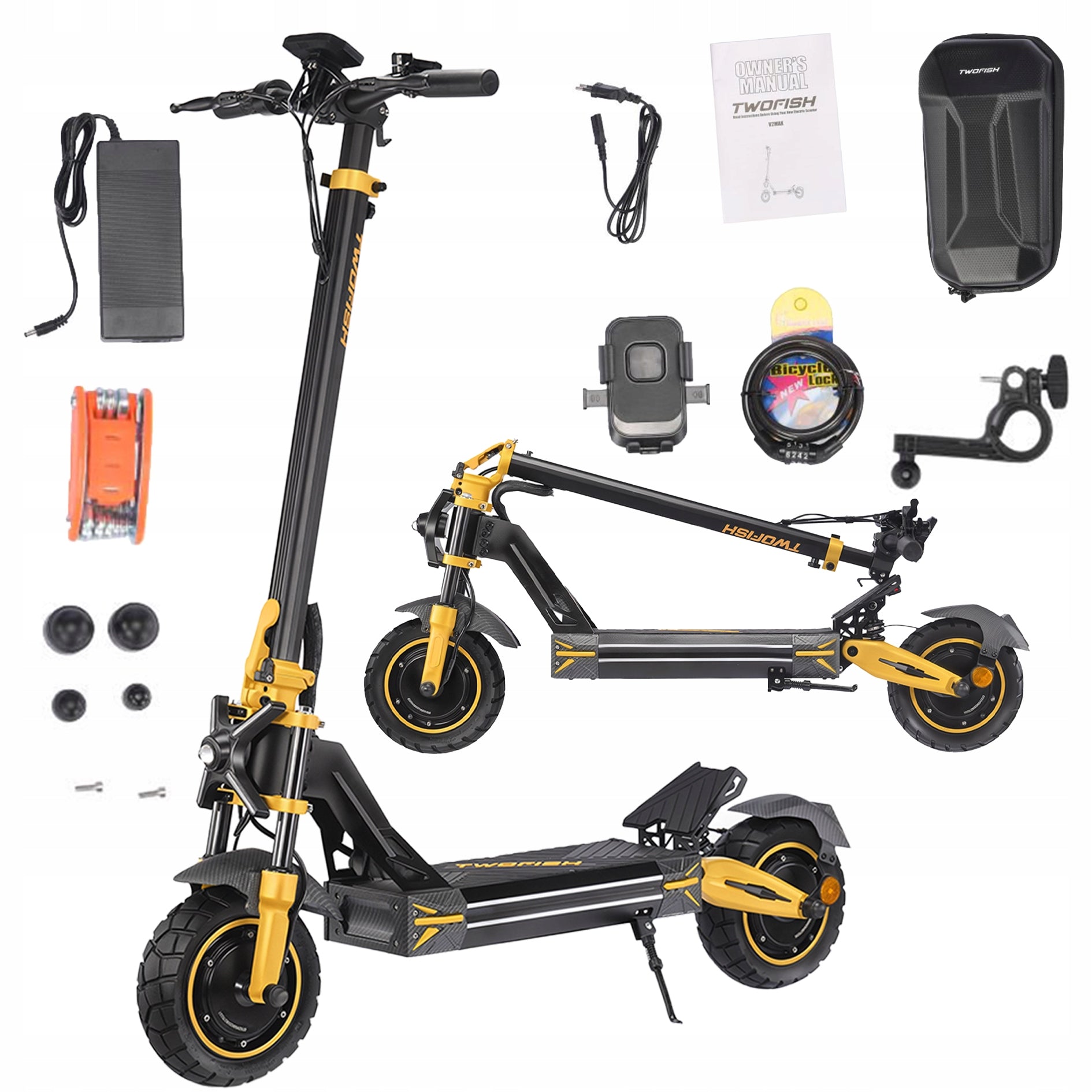Electric Off-Road Scooter For Adults 90KM 52V/23Ah 1640*2W 10" NFC