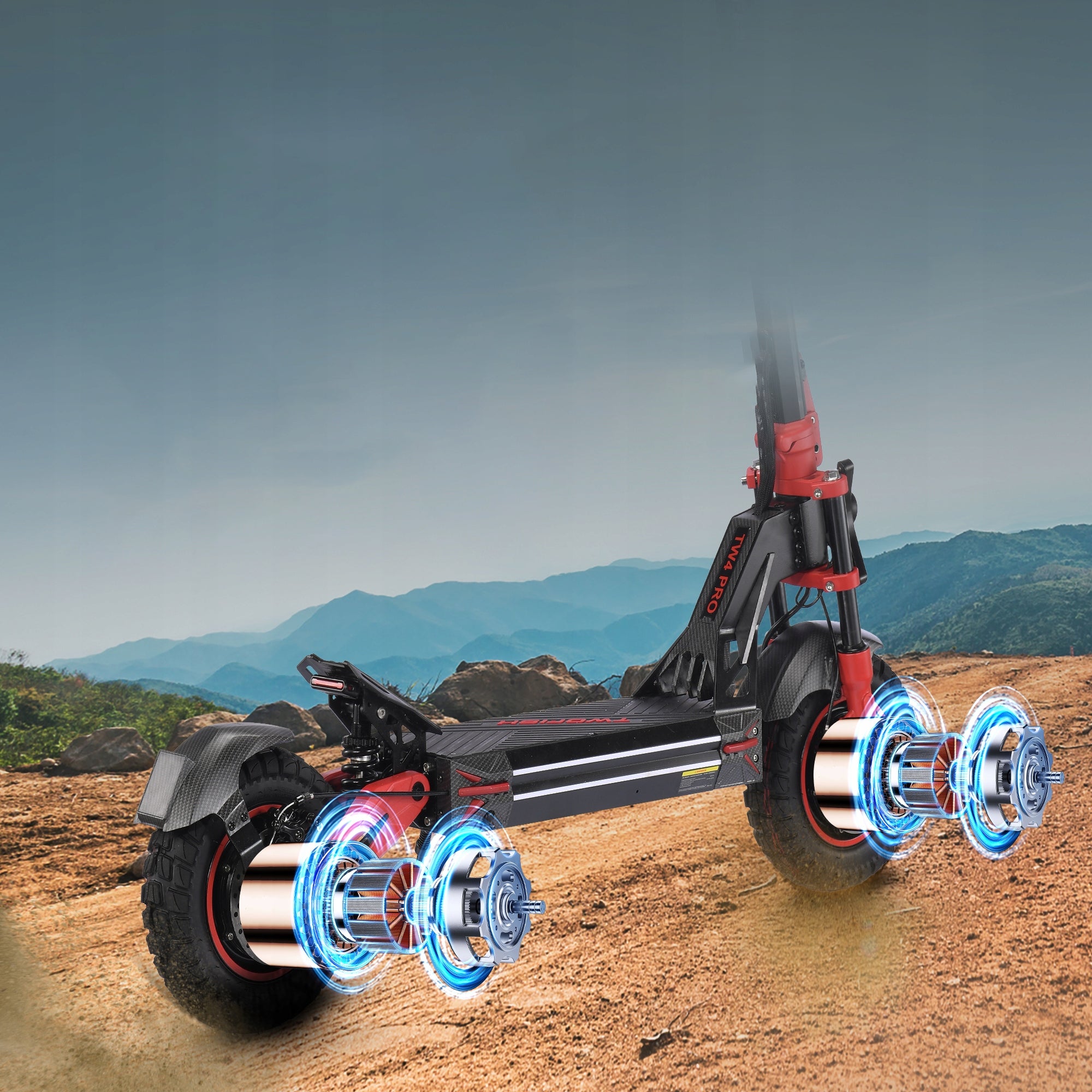 Electric Off-Road Scooter For Adults 90KM 60V/23Ah 1640*2W 11" NFC Brand IWAFO
