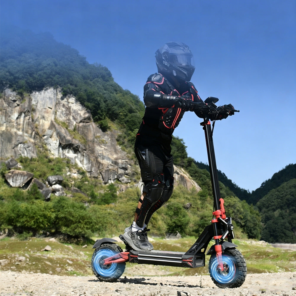 Electric Off-road Scooter TWOFISH V4 MAX 52V/23AH 1640W 100HP 11“ NFC Color red