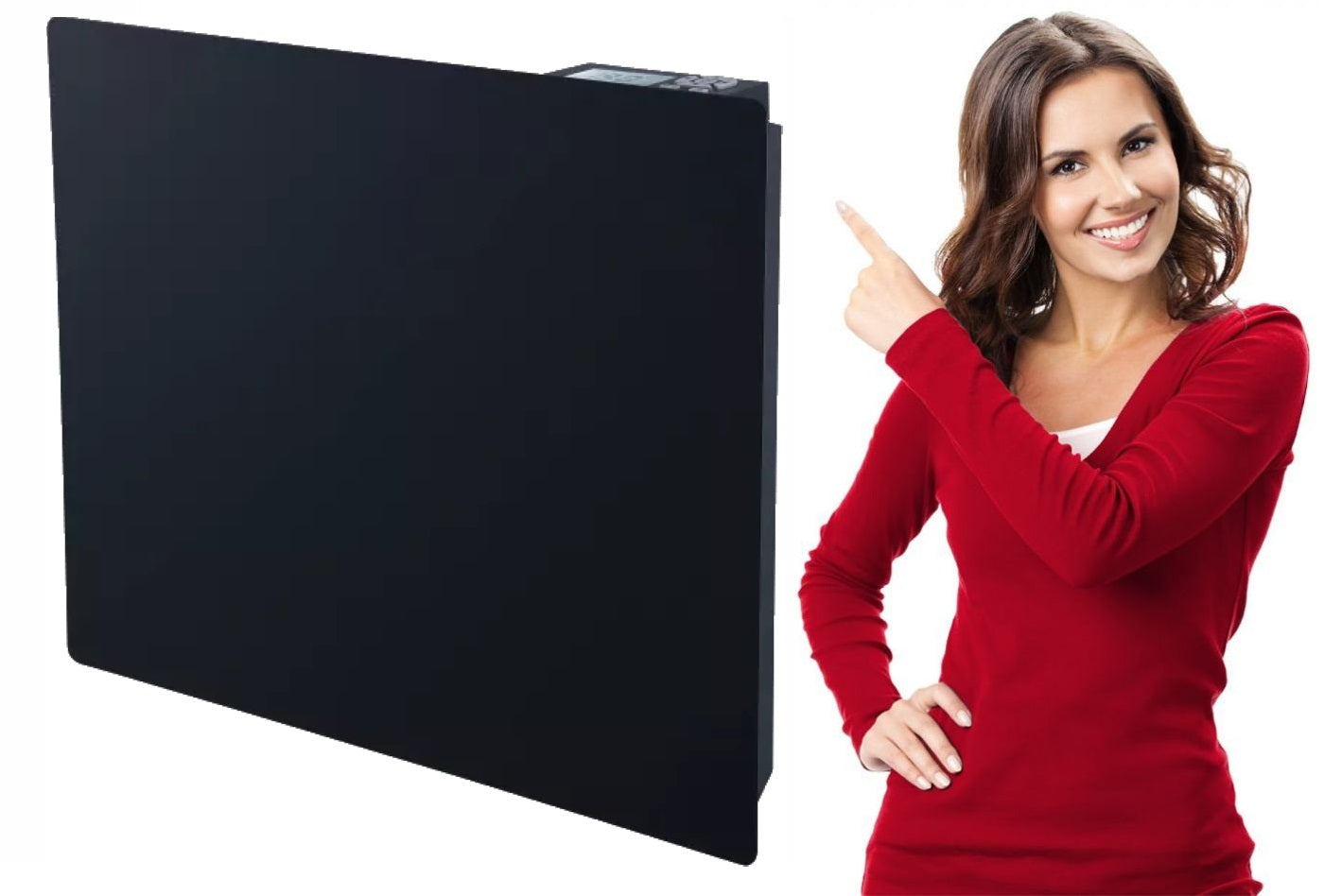 Electric PANEL HEATER convector anthracite 1500W LED