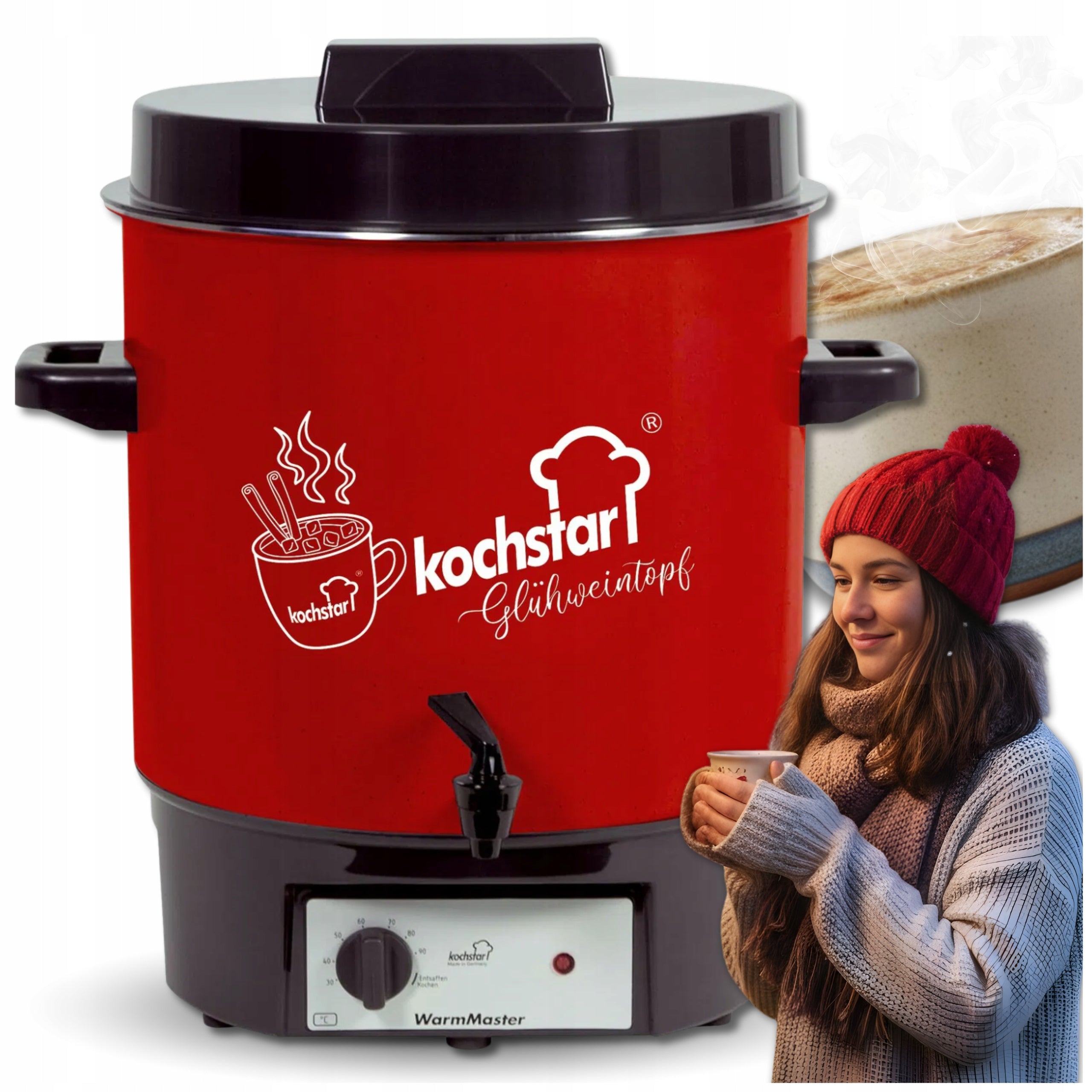 Electric Pasteurization Pot Warnik KOCHSTAR 1800W 27l 30-100st C Manufacturer code Elektryczny Garnek do Pasteryzacji Warnik 27l