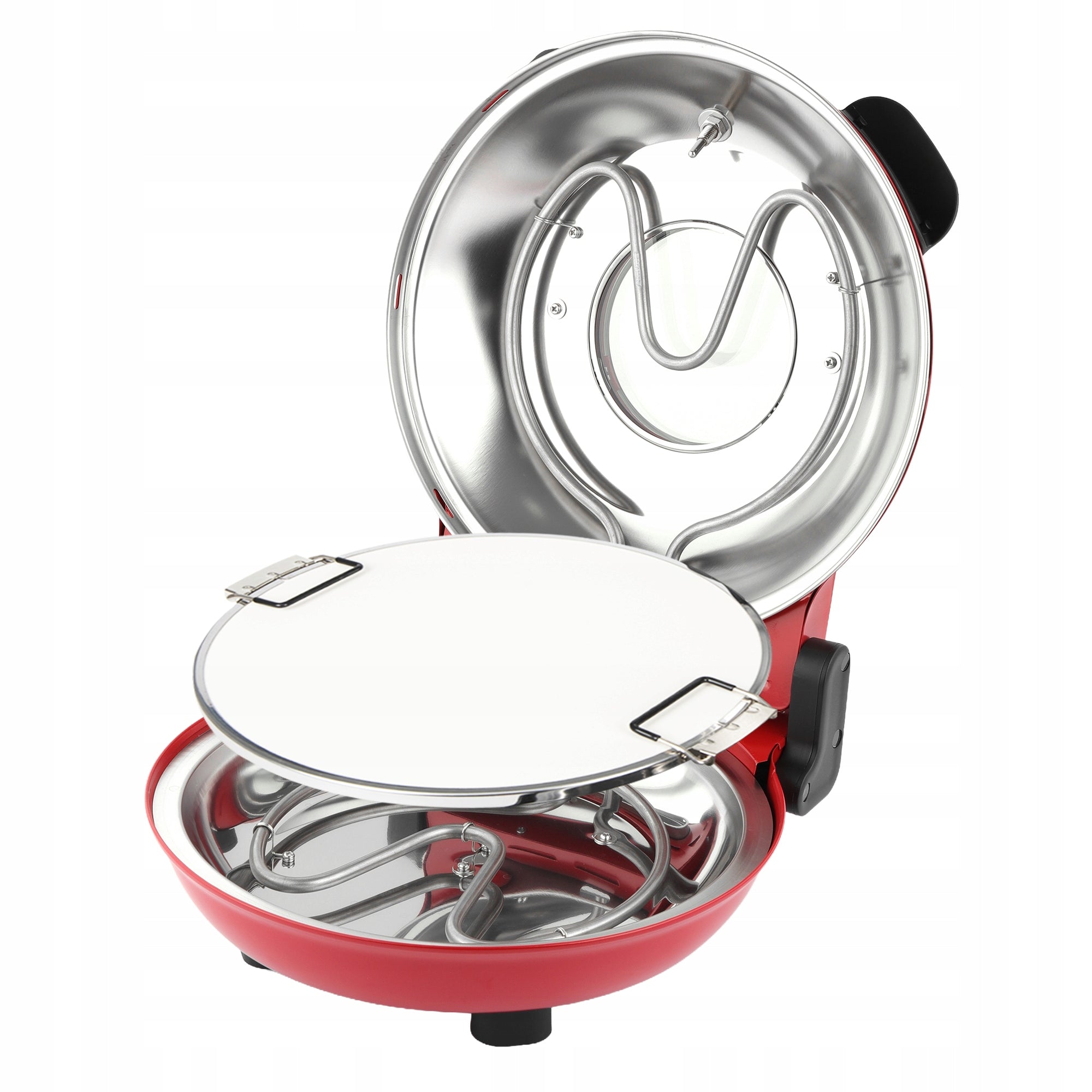 Electric Pizza Oven Klaif 420°C 1200W Stone Plate Viewing Window Home Tool Brand no brand