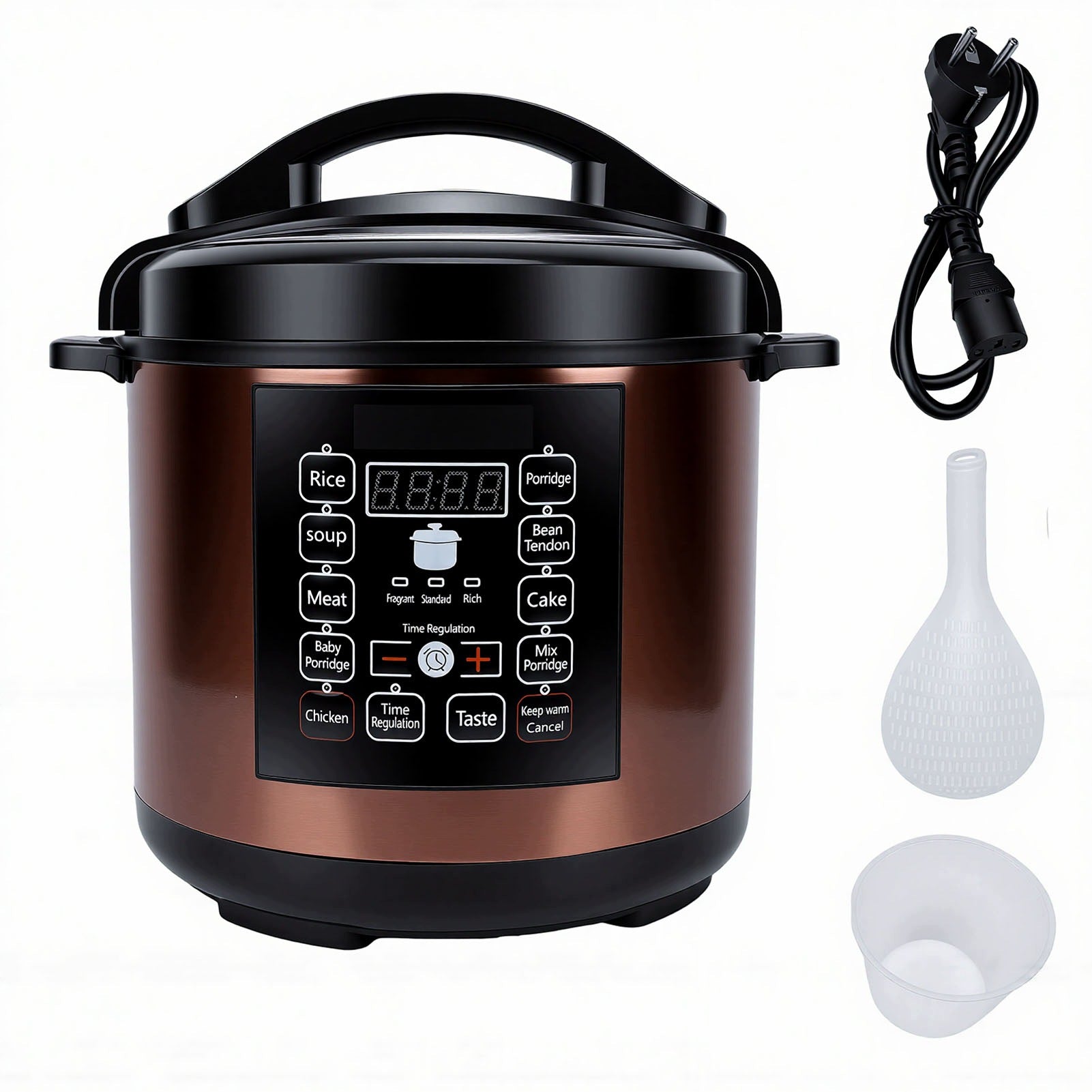 Electric Pressure Cooker 6L Slow Cooker Steamed Rice Saute Device for D2