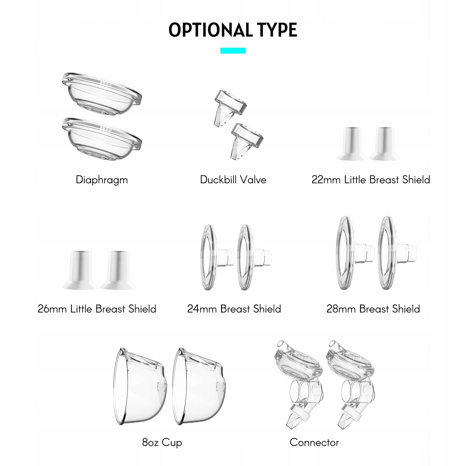 Electric Pump Replacement Accessory Includes 2 Pcs Silicone YP Connector Medical device no