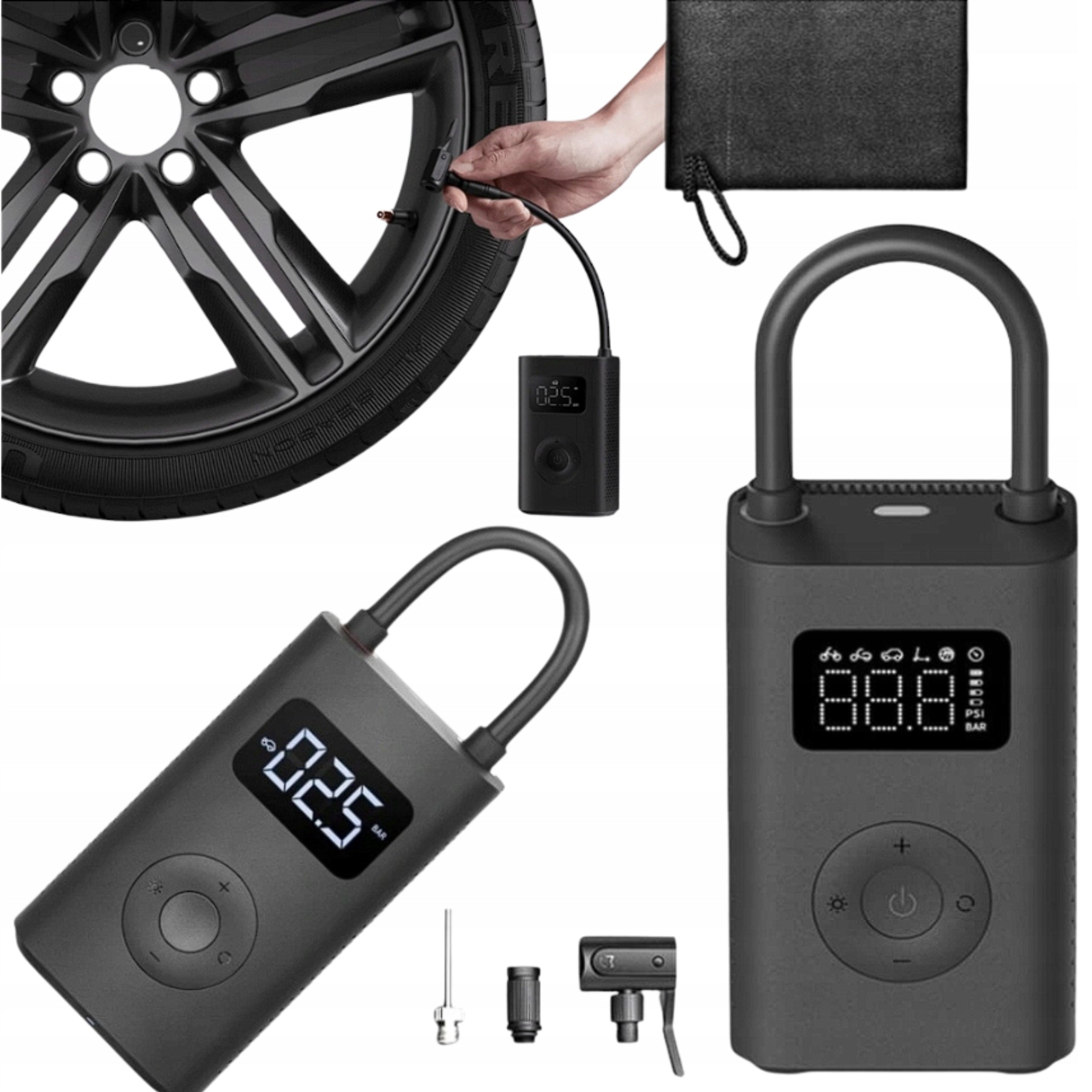 Electric Pump Xiaomi Portable Air Compressor 2 Black Portable