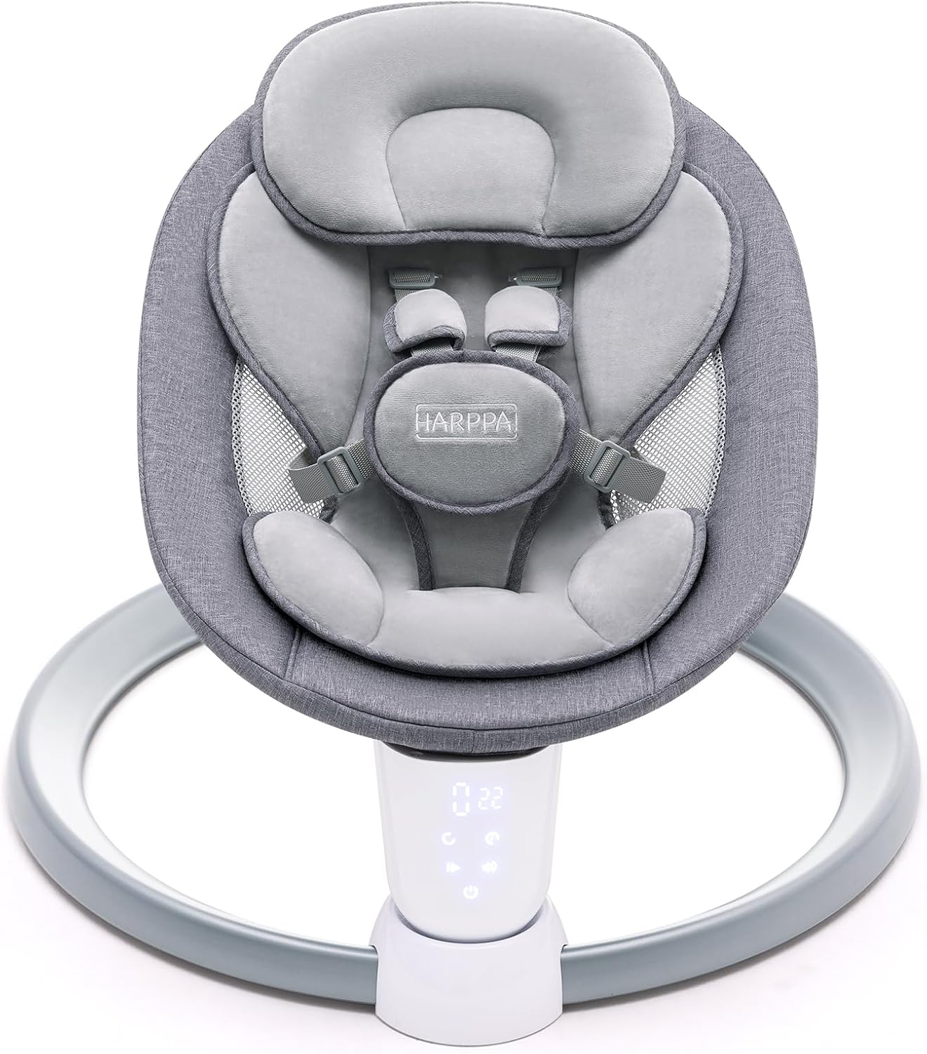 Electric Rocker with Remote Control Deckchair Grey 3 Modes Melodies